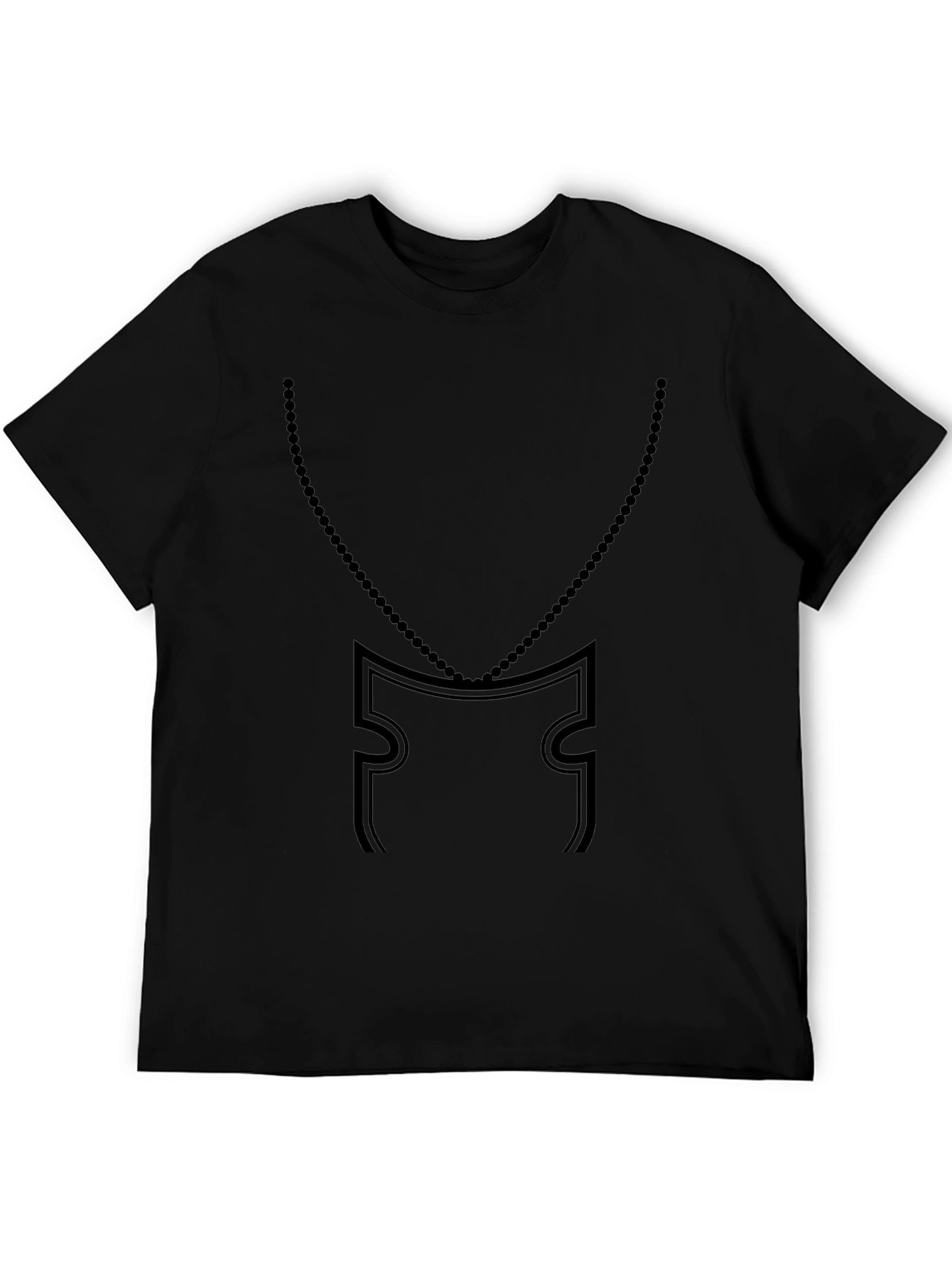 Black Graphic Tee - Necklace Design