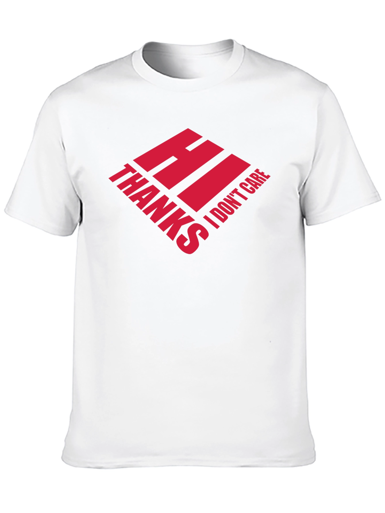 Hi Thanks I Dont Care Graphic Tee - Black