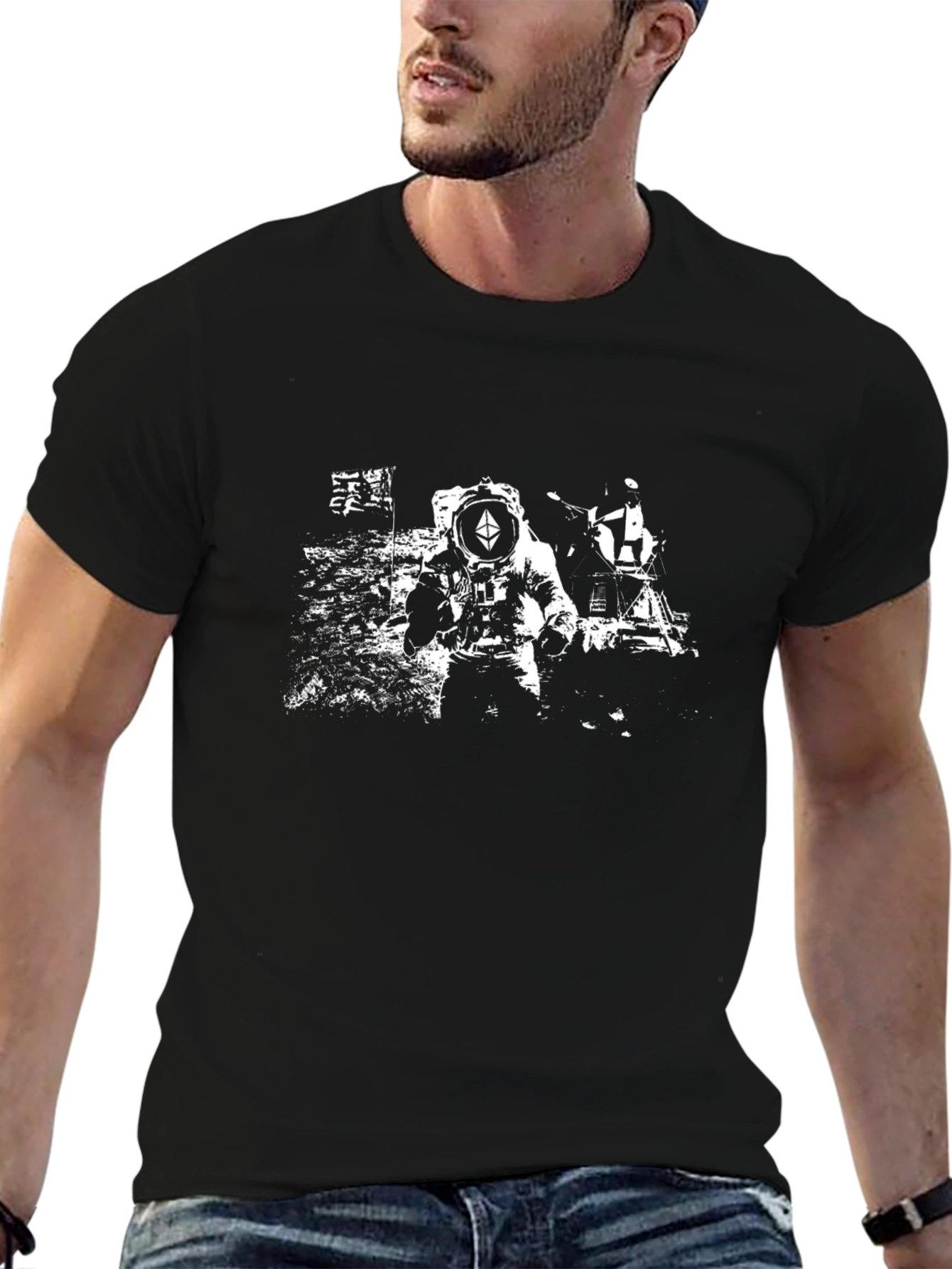 Ethereum to the Moon T-Shirt - Crypto Astronaut