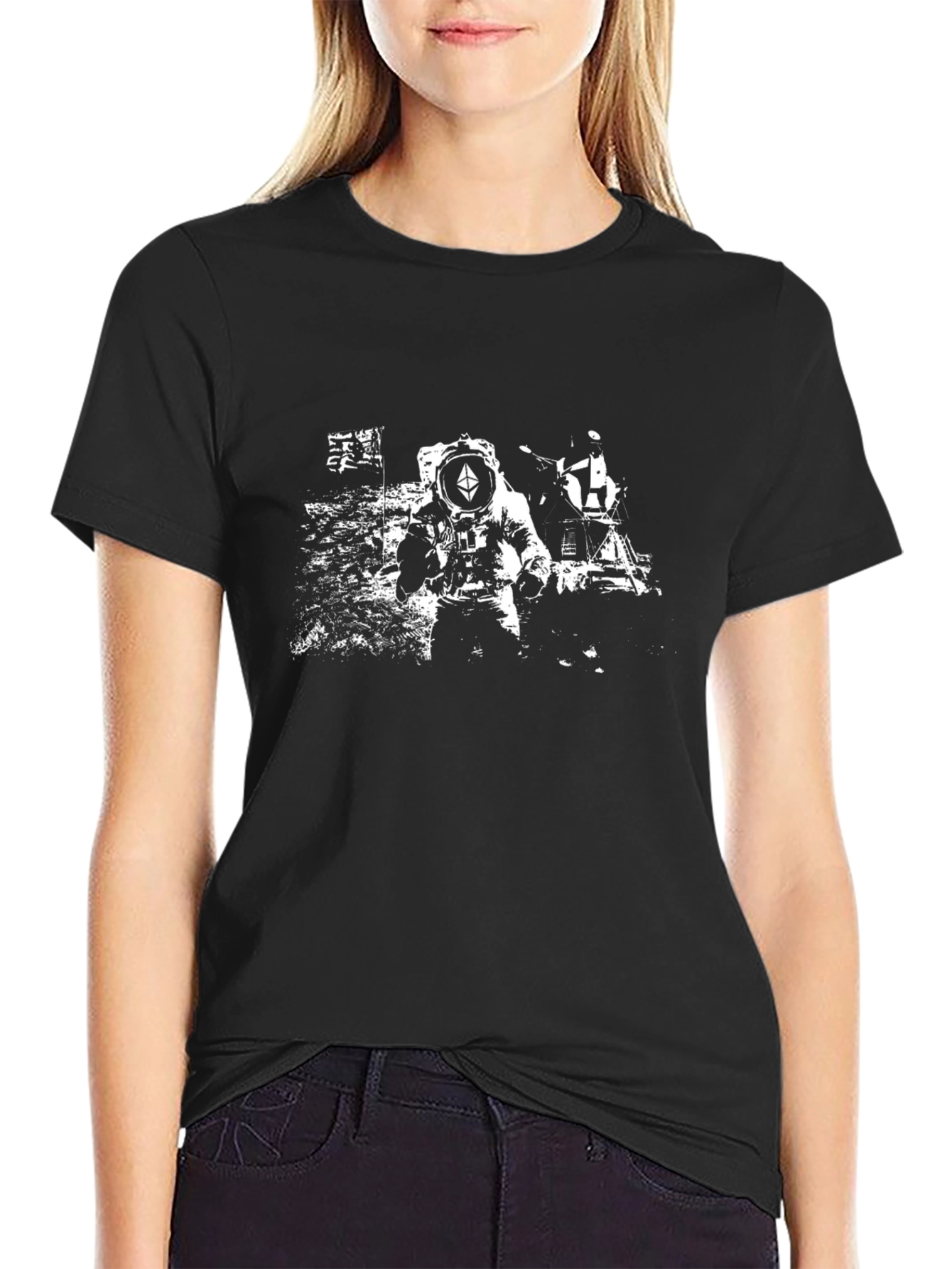 Ethereum to the Moon T-Shirt - Crypto Astronaut