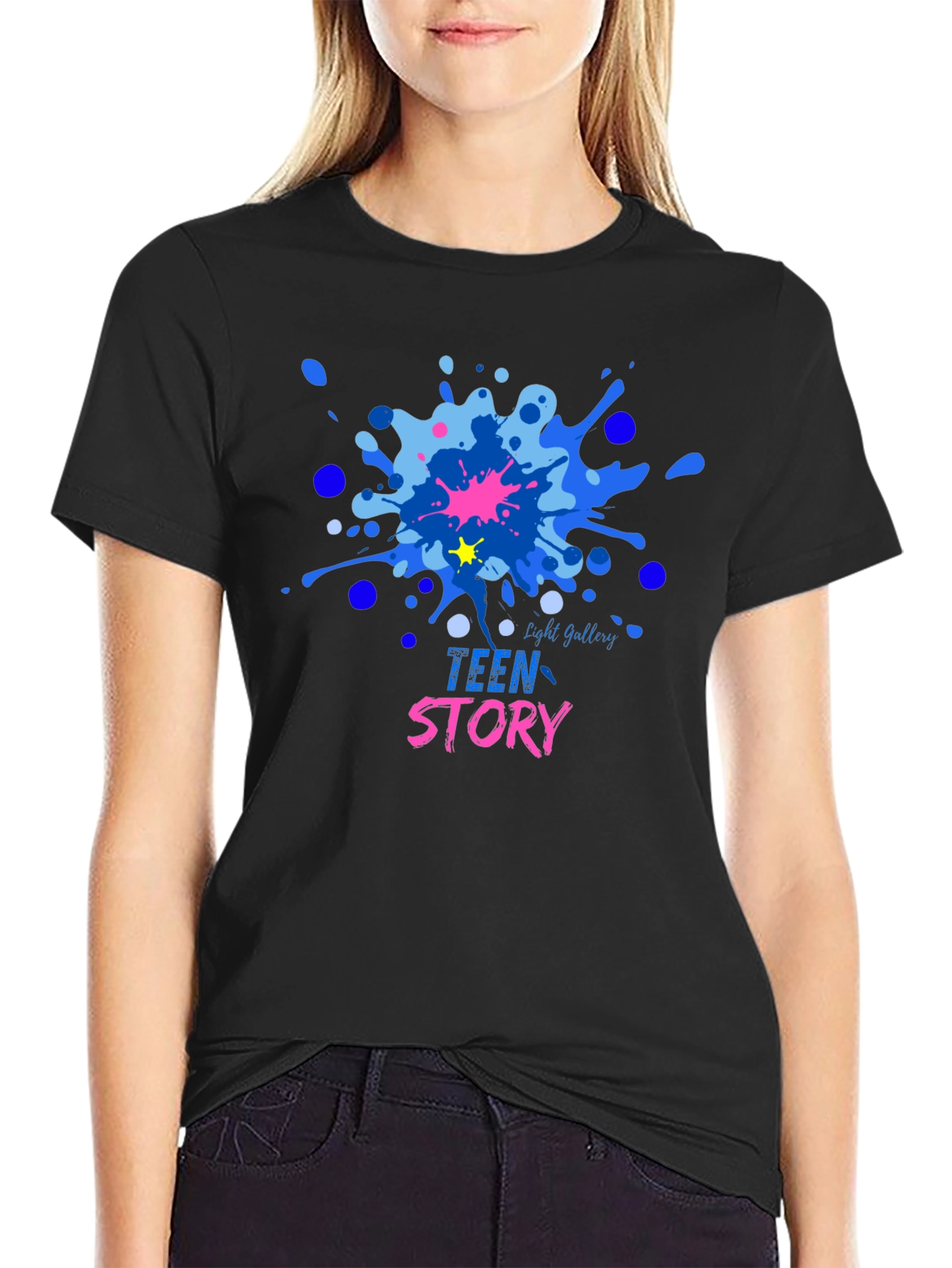 Teen Story Graphic Tee - Casual Cotton Shirt