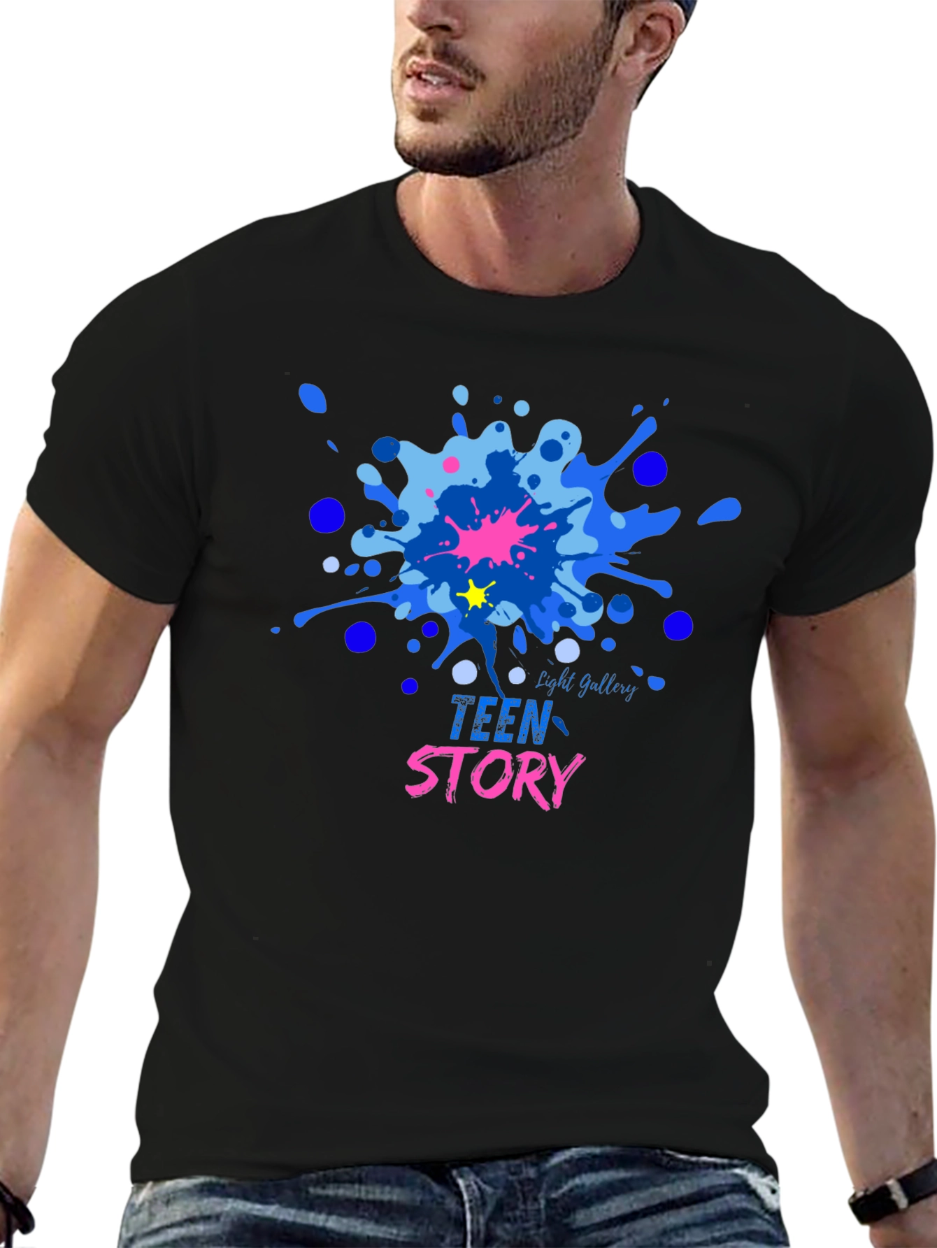 Teen Story Graphic Tee - Casual Cotton Shirt