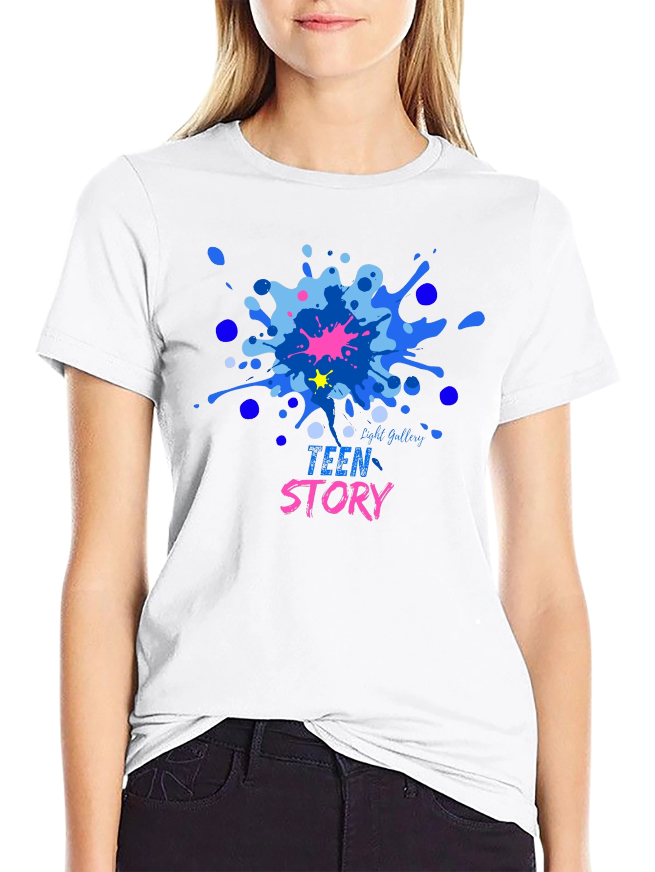 Teen Story Graphic Tee - Casual Cotton Shirt