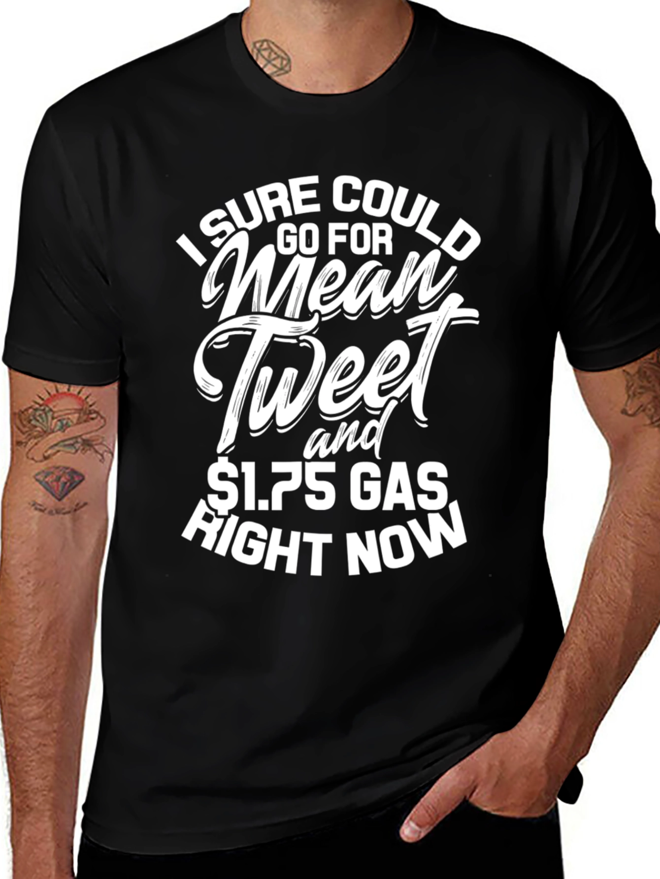 Mean Tweet & $1.75 Gas Black T-Shirt