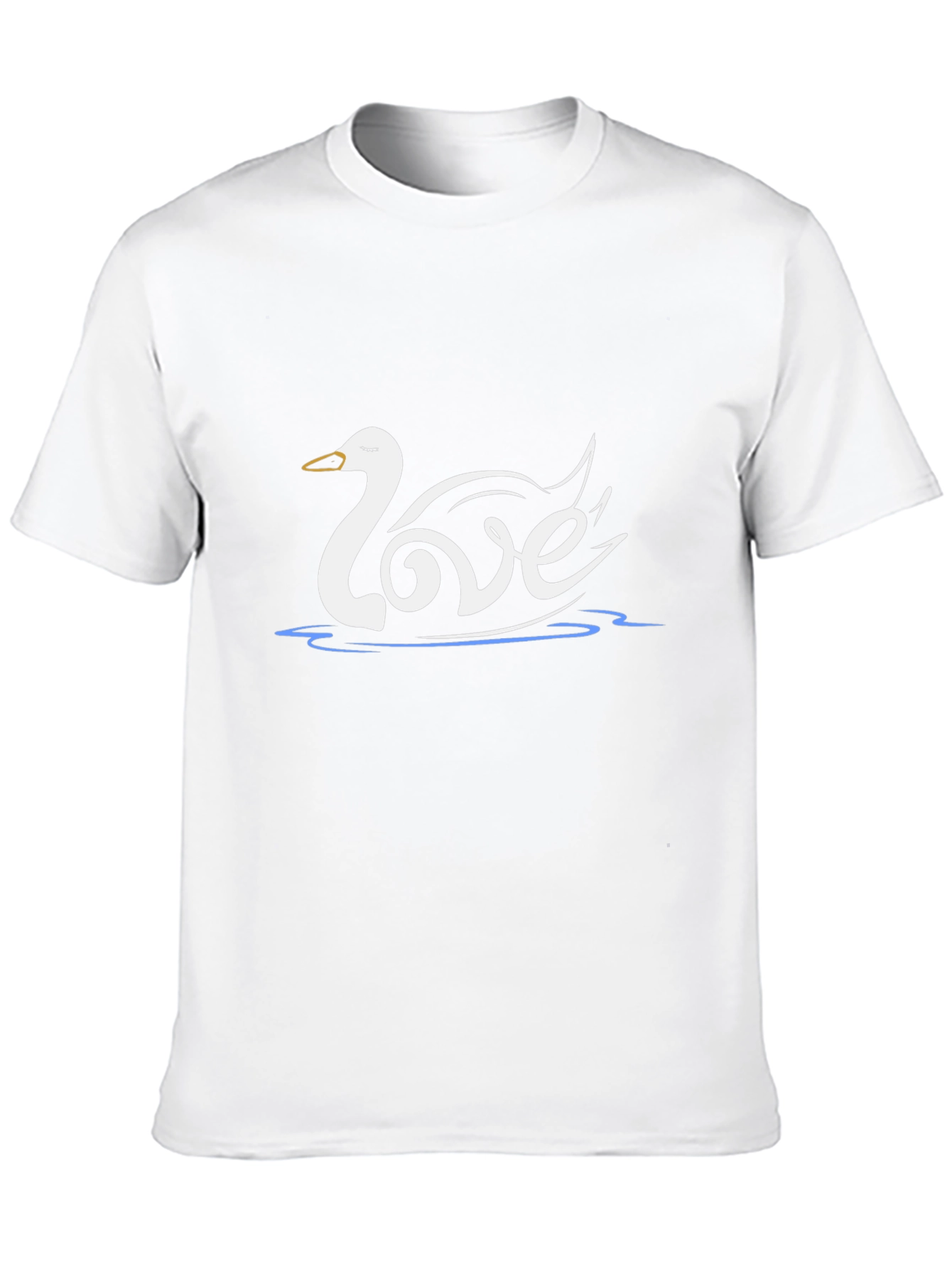 Love Swan Graphic Tee - Stylish Black T-Shirt