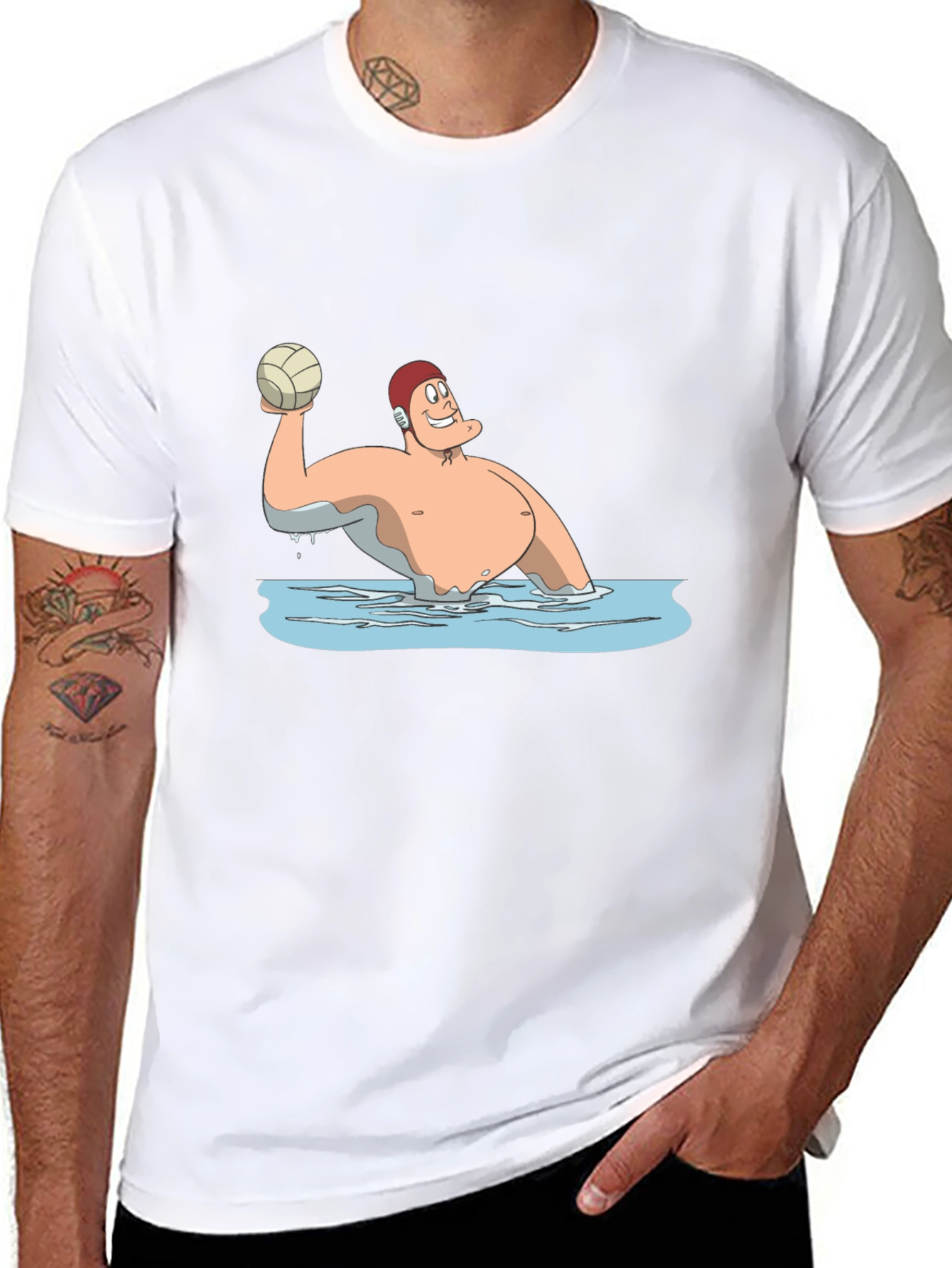 Water Polo Cartoon T-Shirt
