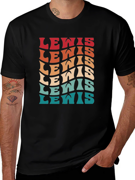 Retro Lewis Text T-Shirt