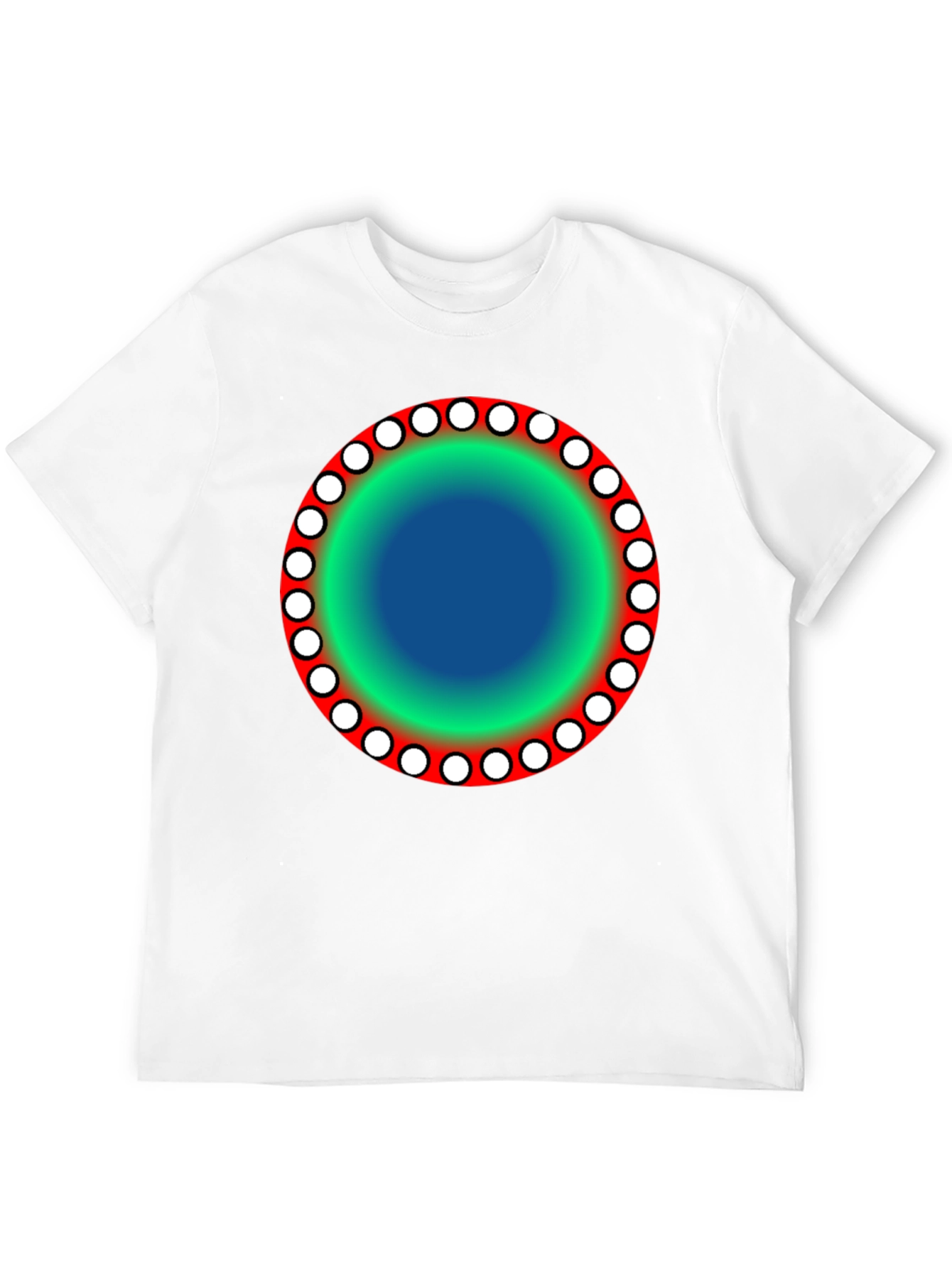Abstract Circle Graphic Black T-Shirt