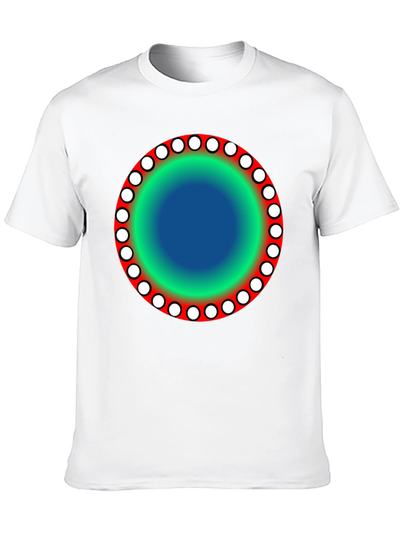 Abstract Circle Graphic Black T-Shirt
