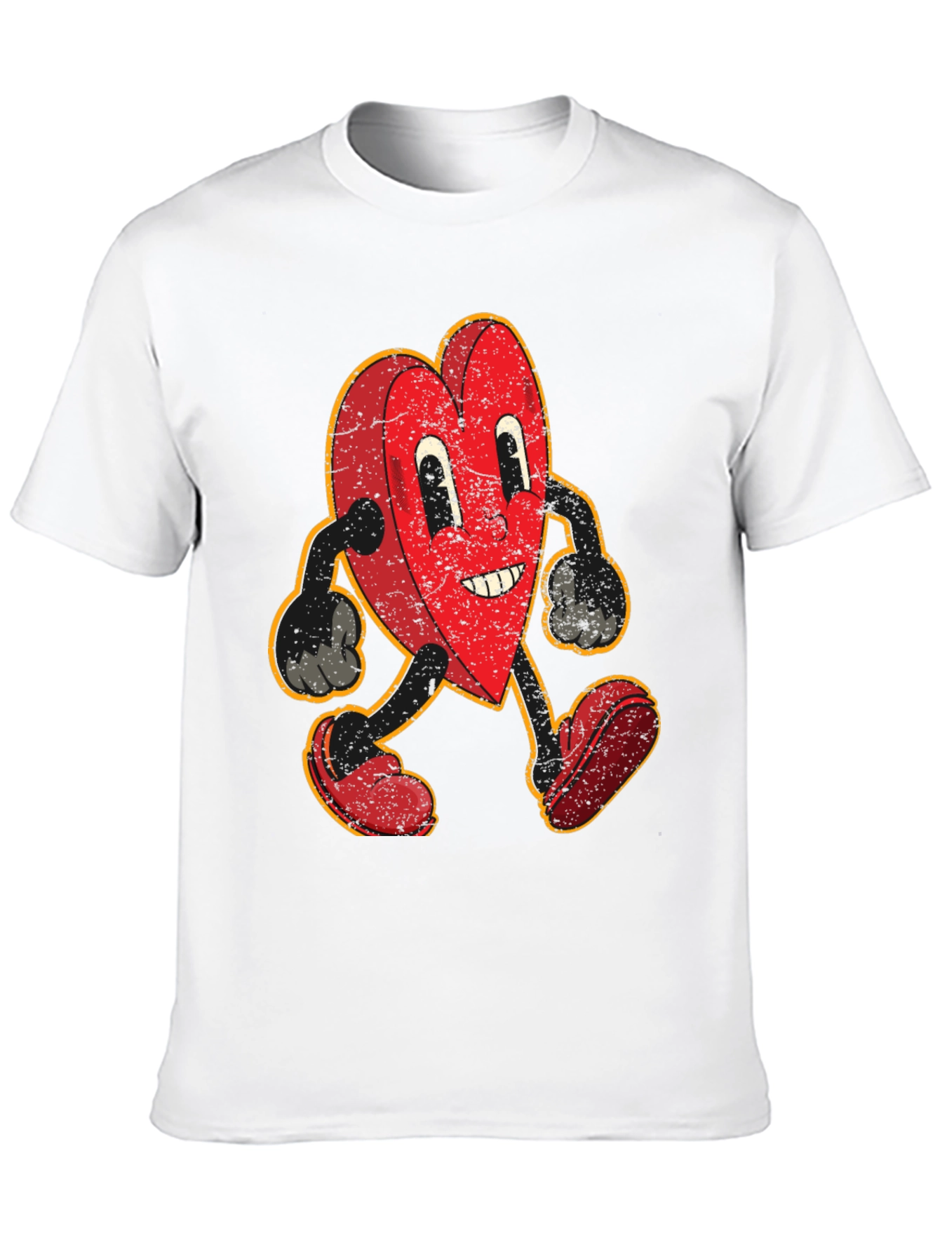 Retro Heart Cartoon Graphic T-Shirt