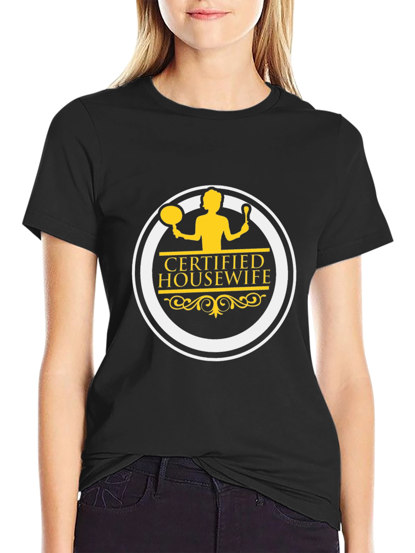 Certified Housewife Black T-Shirt