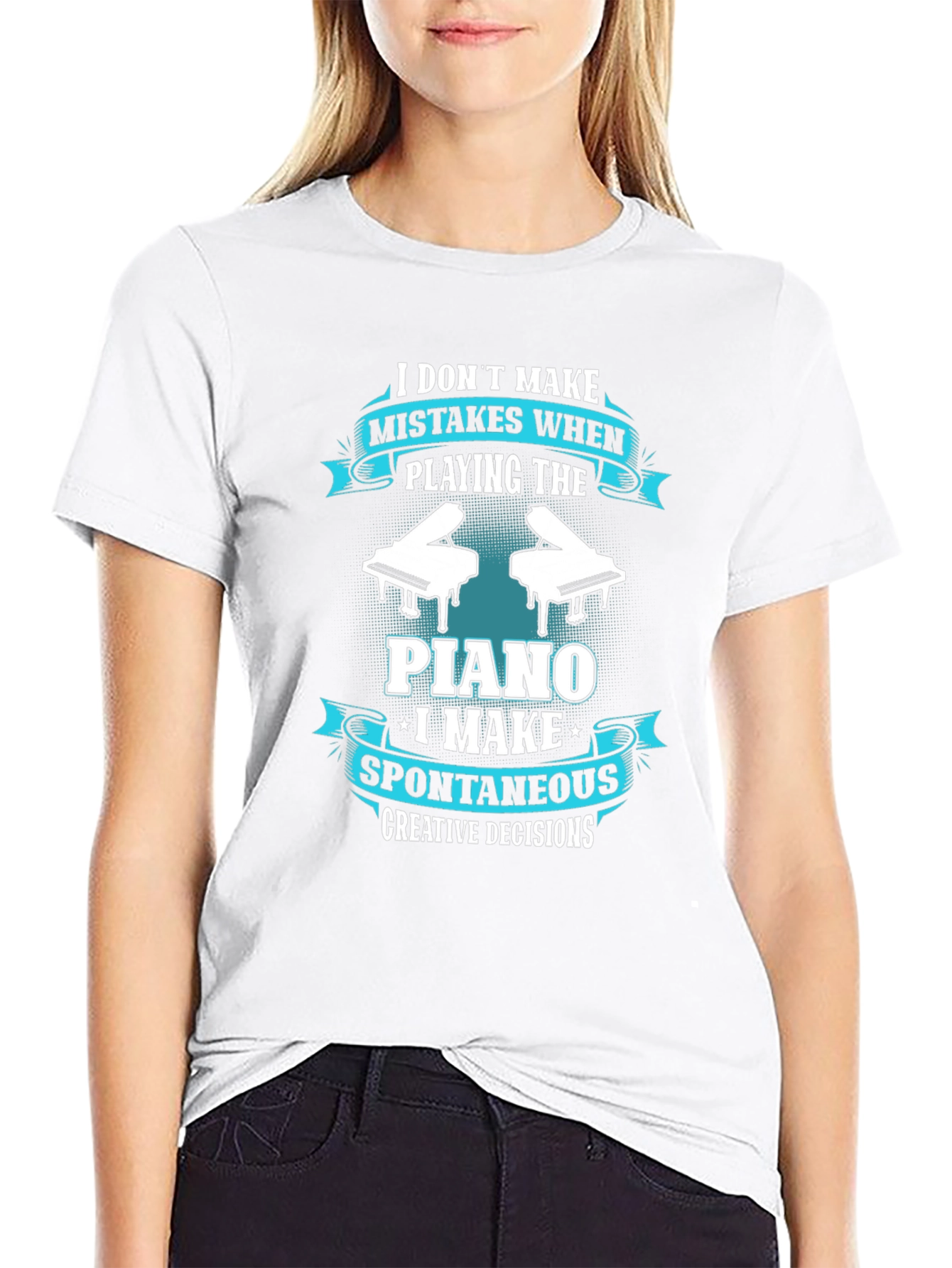 Funny Piano Player T-Shirt - Spontaneous Creative Decisions