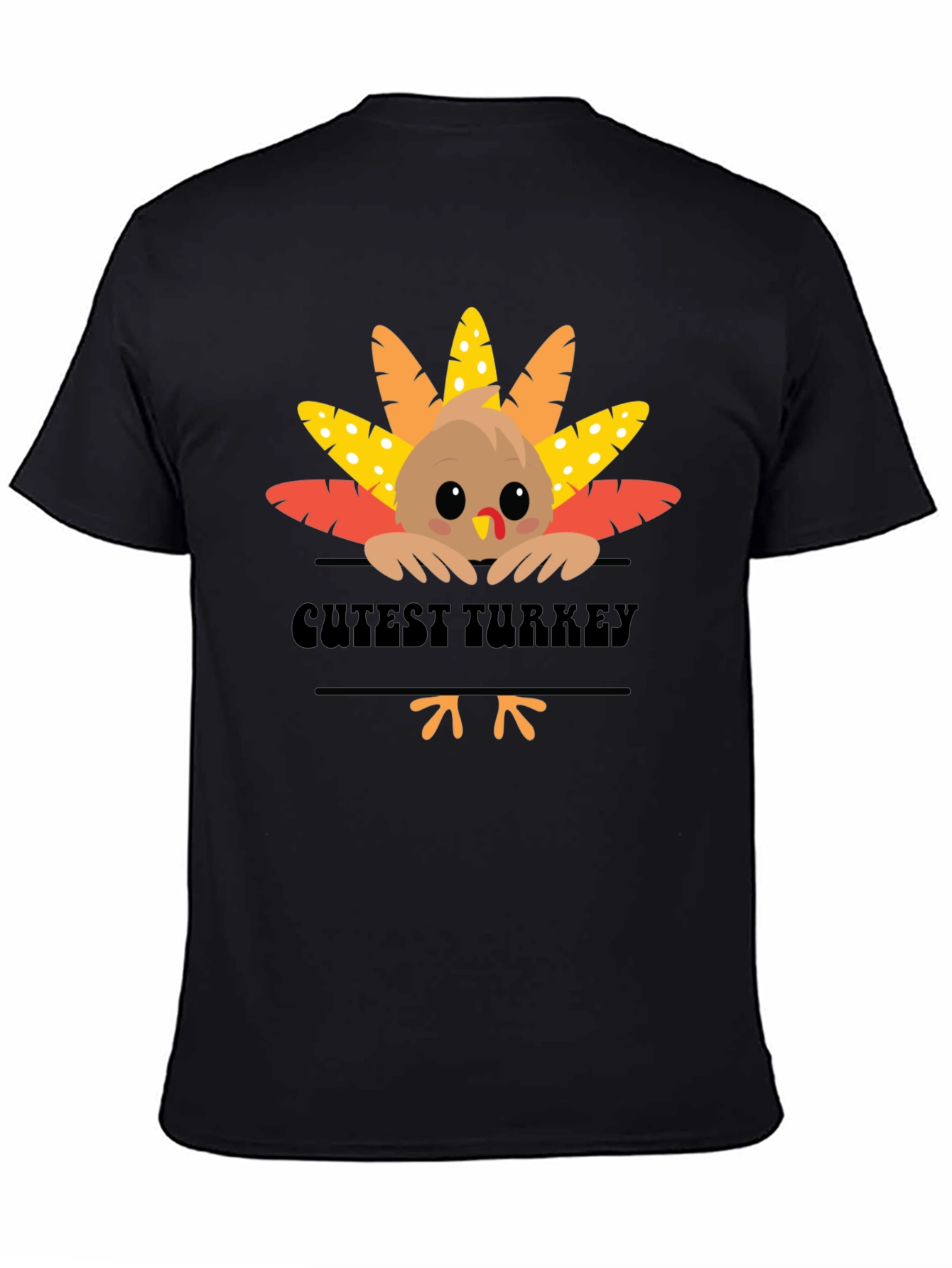 Cutest Turkey Graphic T-Shirt - Thanksgiving Apparel