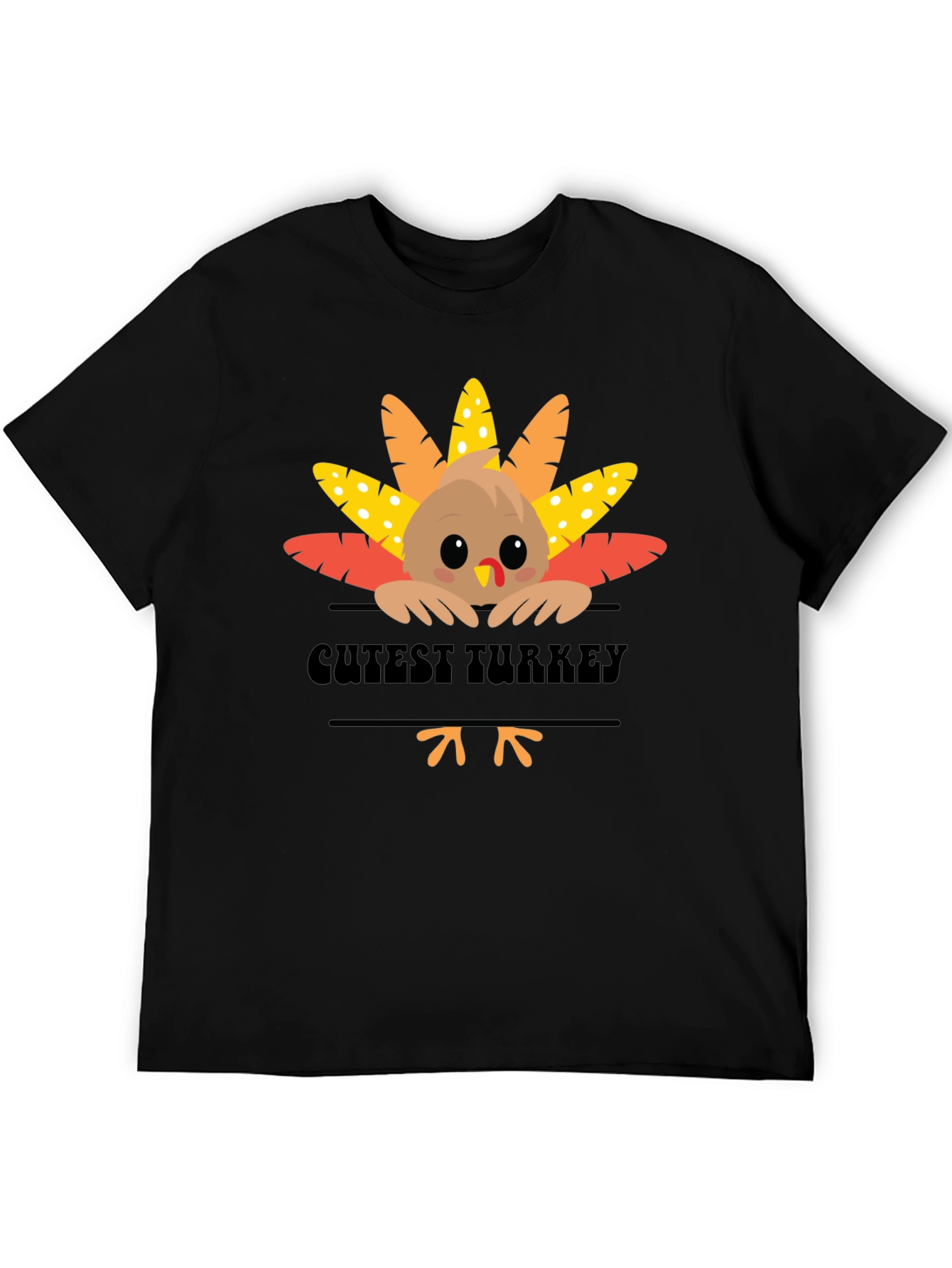 Cutest Turkey Graphic T-Shirt - Thanksgiving Apparel