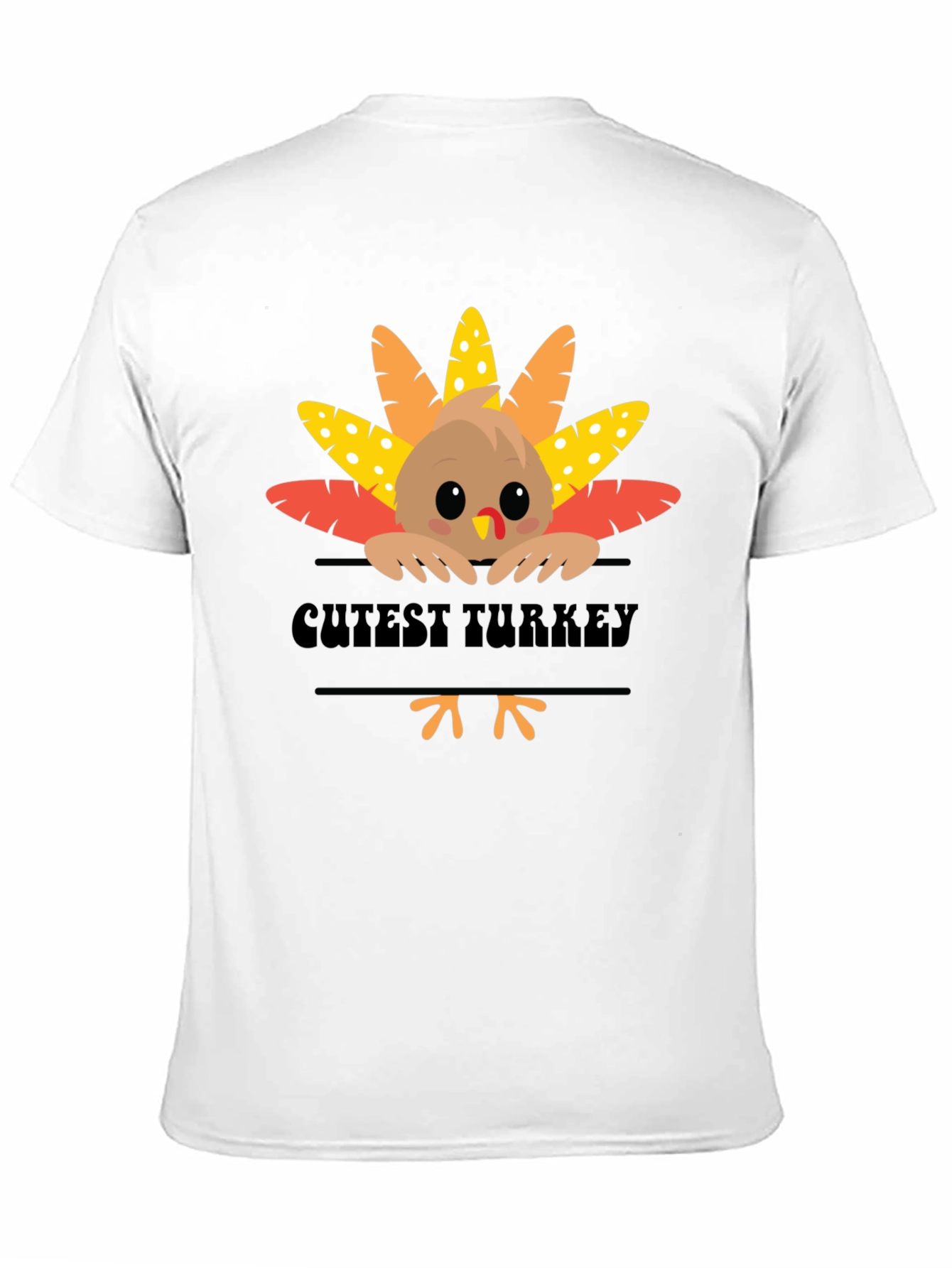 Cutest Turkey Graphic T-Shirt - Thanksgiving Apparel
