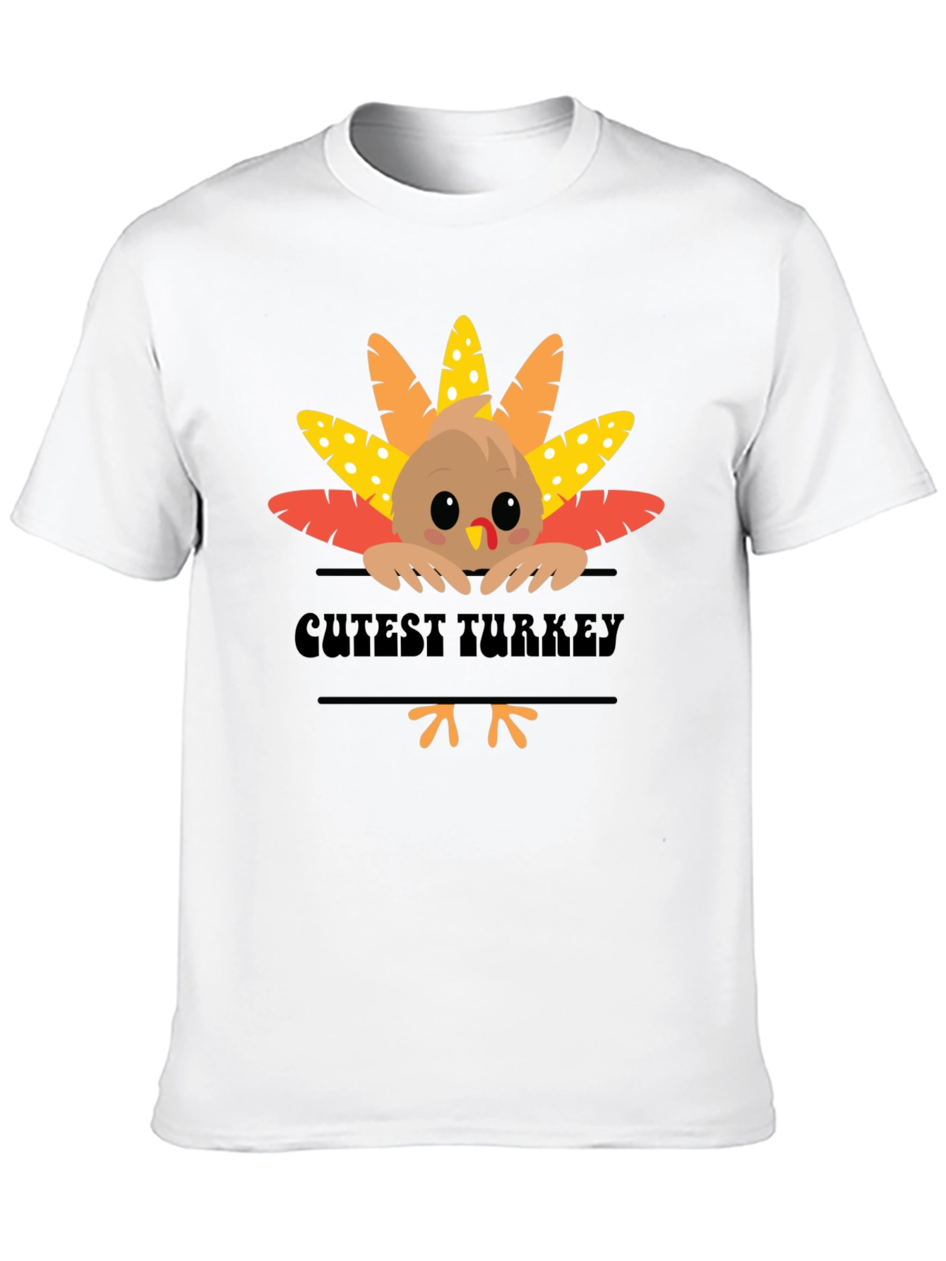 Cutest Turkey Graphic T-Shirt - Thanksgiving Apparel