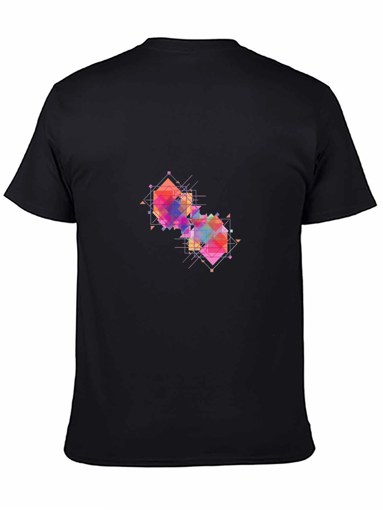 Geometric Prism Black T-Shirt