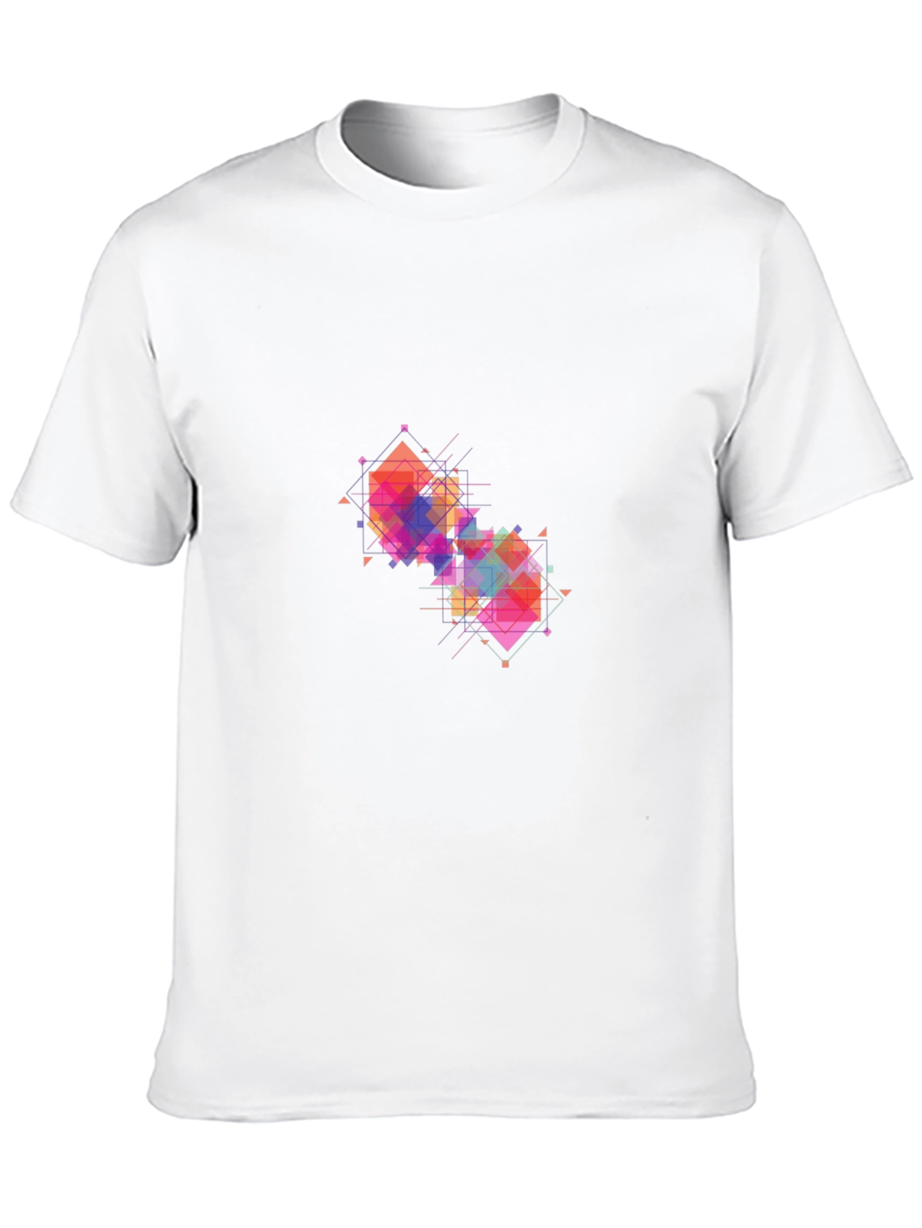Geometric Prism Black T-Shirt