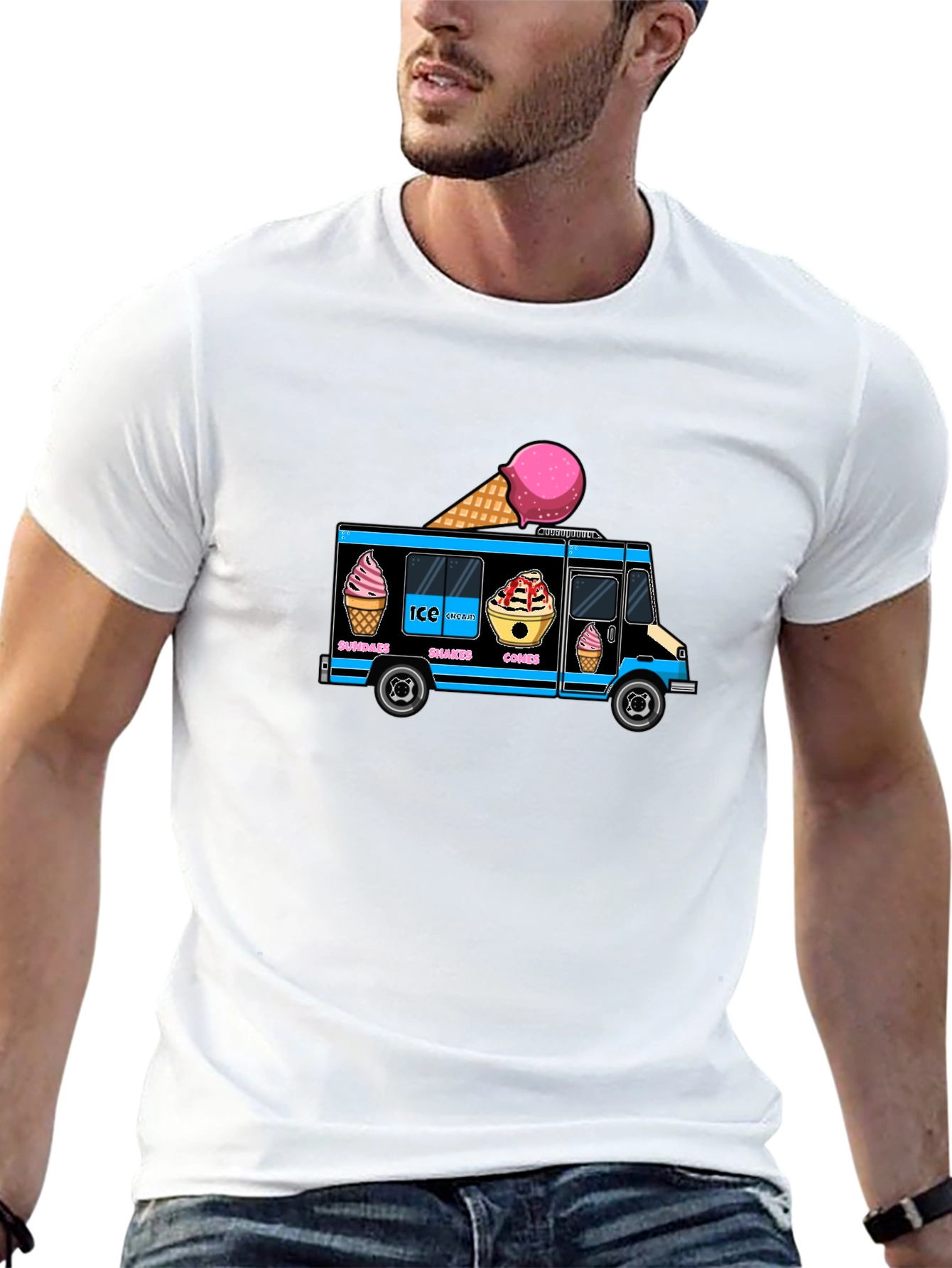 Ice Cream Truck Graphic T-Shirt