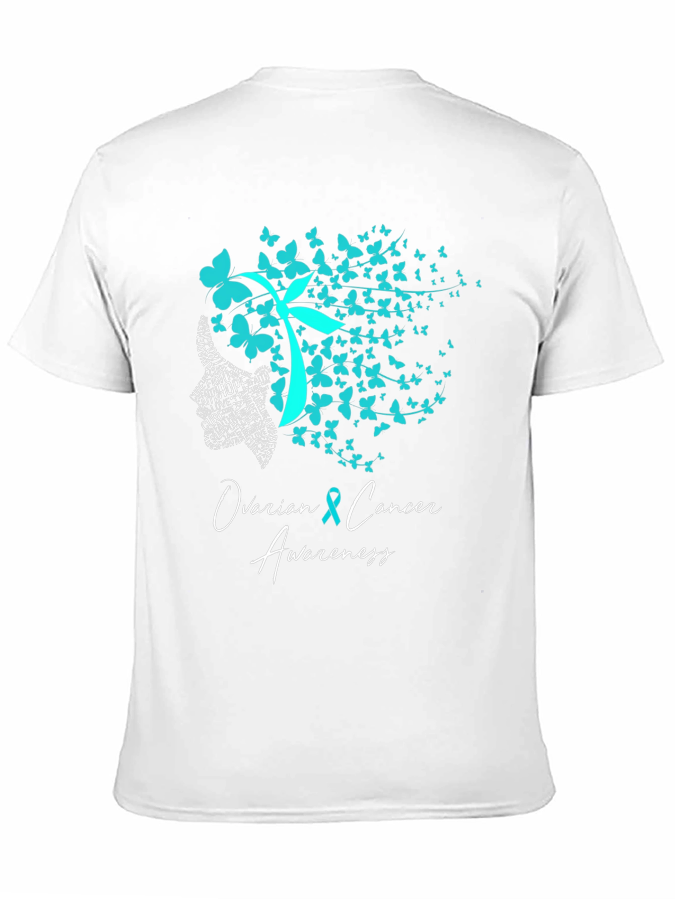 Ovarian Cancer Awareness Butterfly T-Shirt
