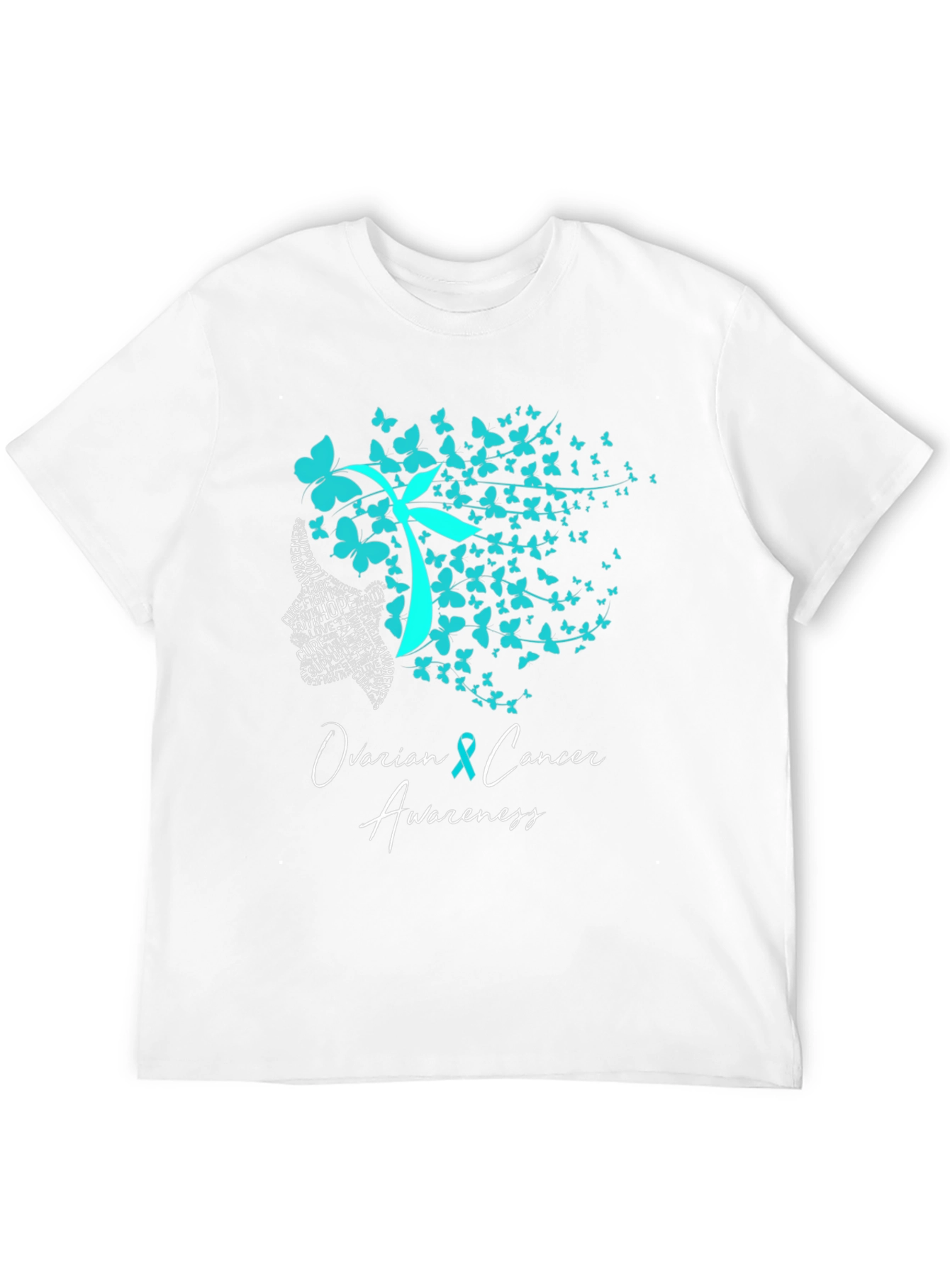Ovarian Cancer Awareness Butterfly T-Shirt