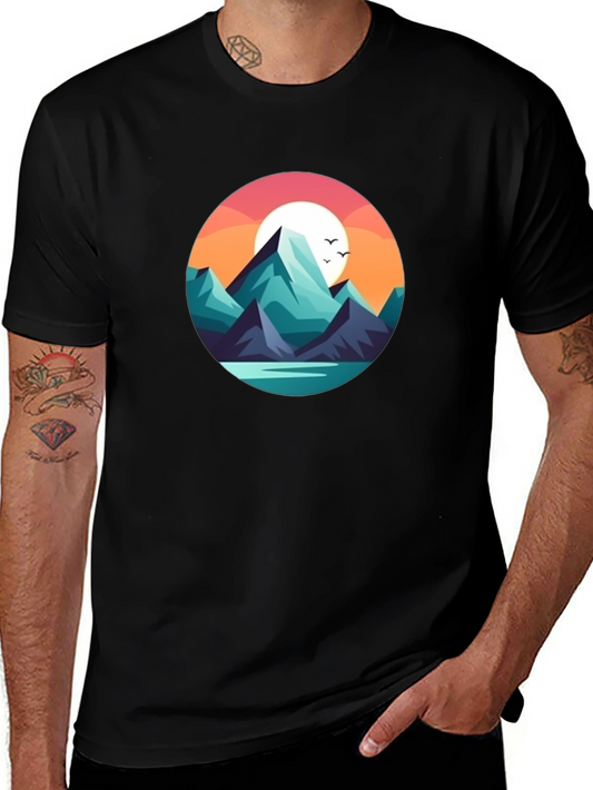Geometric Mountain Graphic Tee