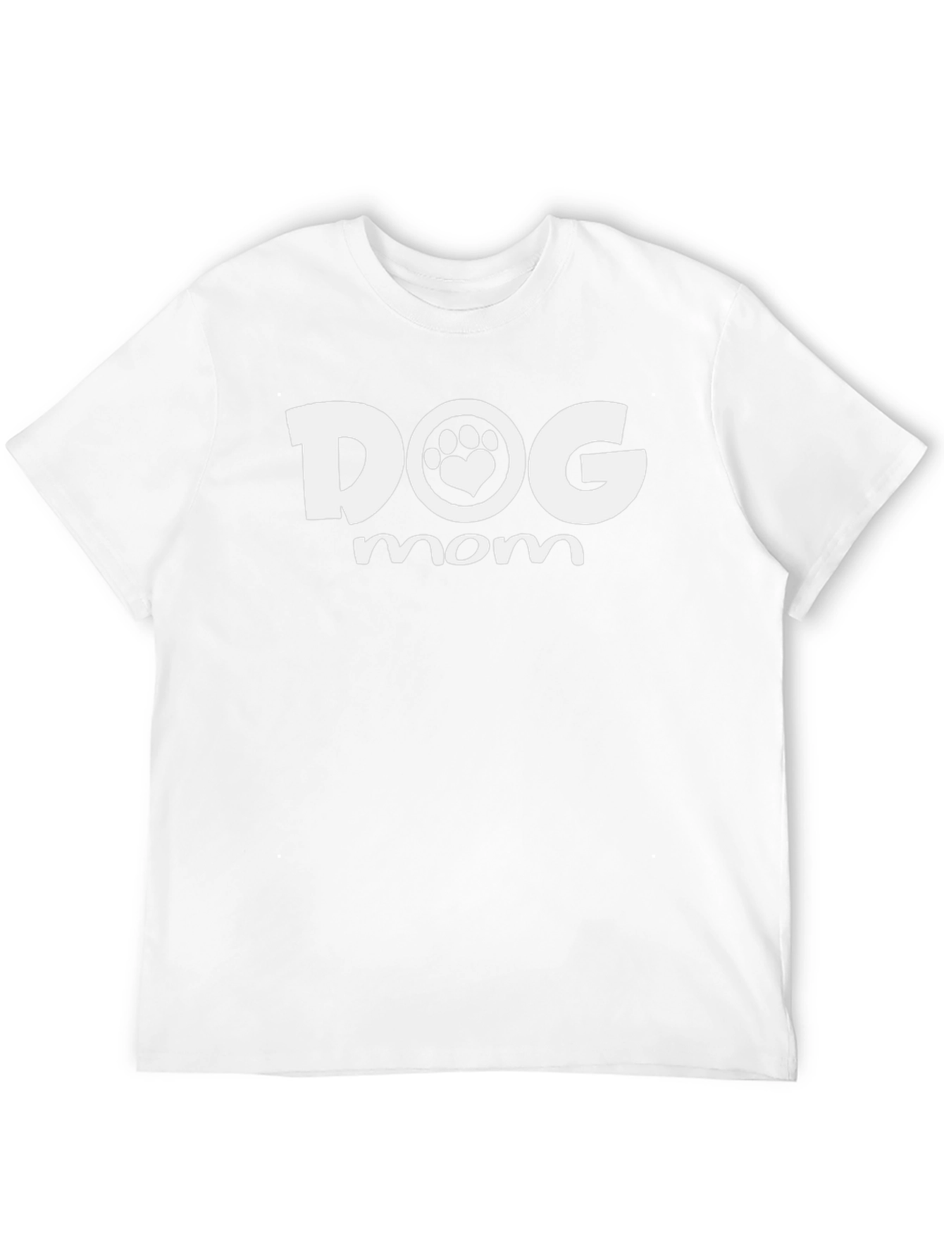 Dog Mom T-Shirt -  Cute Paw Print Heart Design