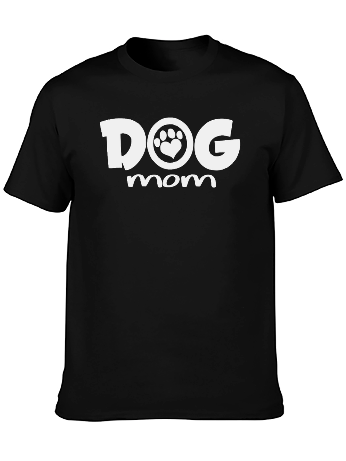 Dog Mom T-Shirt -  Cute Paw Print Heart Design