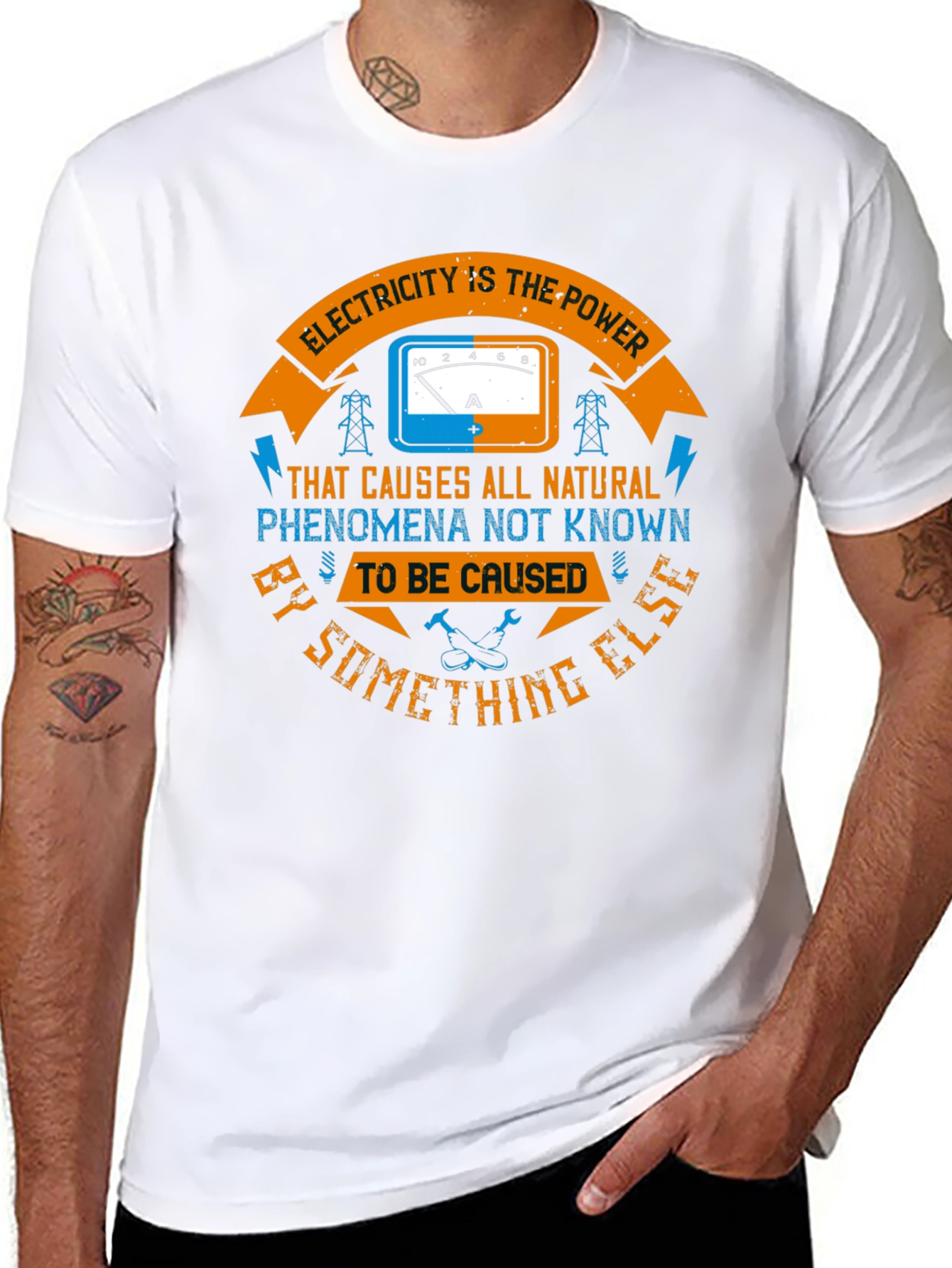 Electricity is The Power Graphic T-Shirt