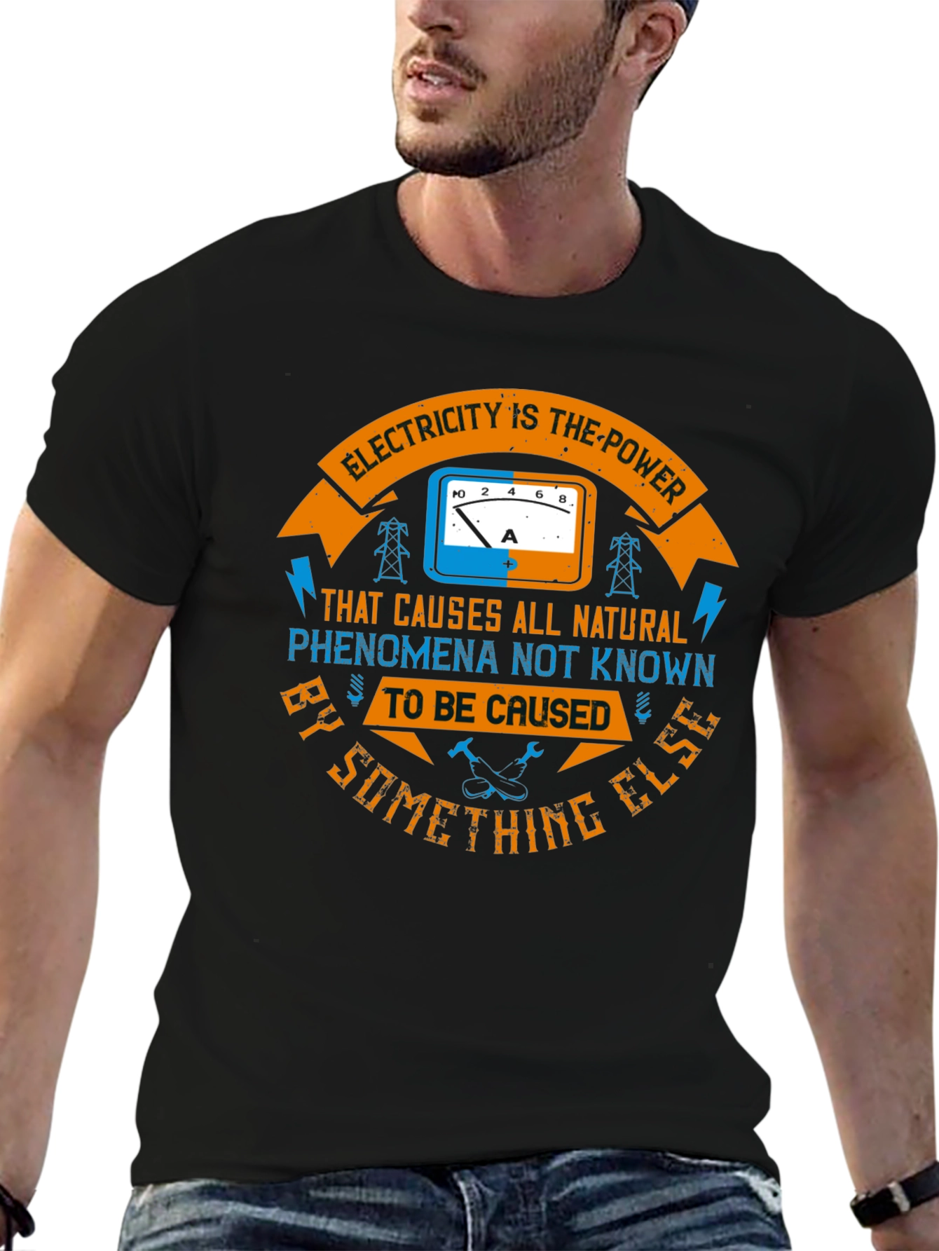 Electricity is The Power Graphic T-Shirt