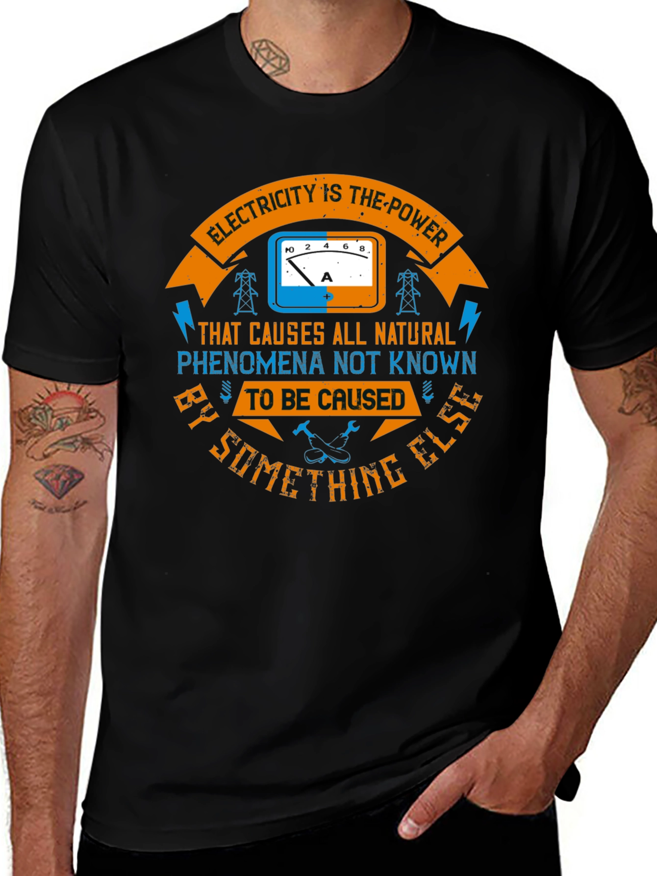 Electricity is The Power Graphic T-Shirt
