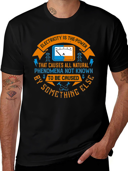 Electricity is The Power Graphic T-Shirt