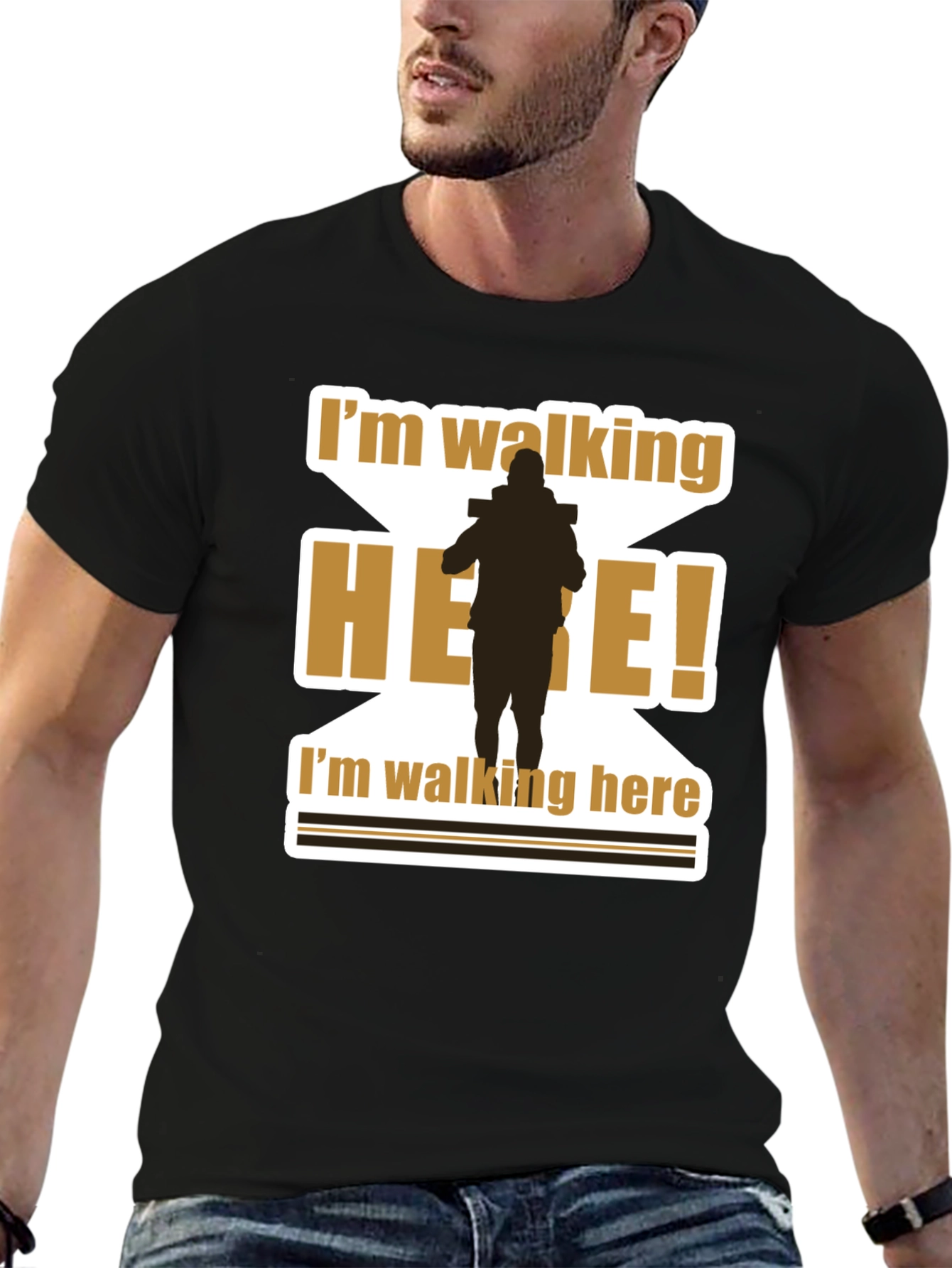Im Walking Here T-Shirt Funny Movie Quote