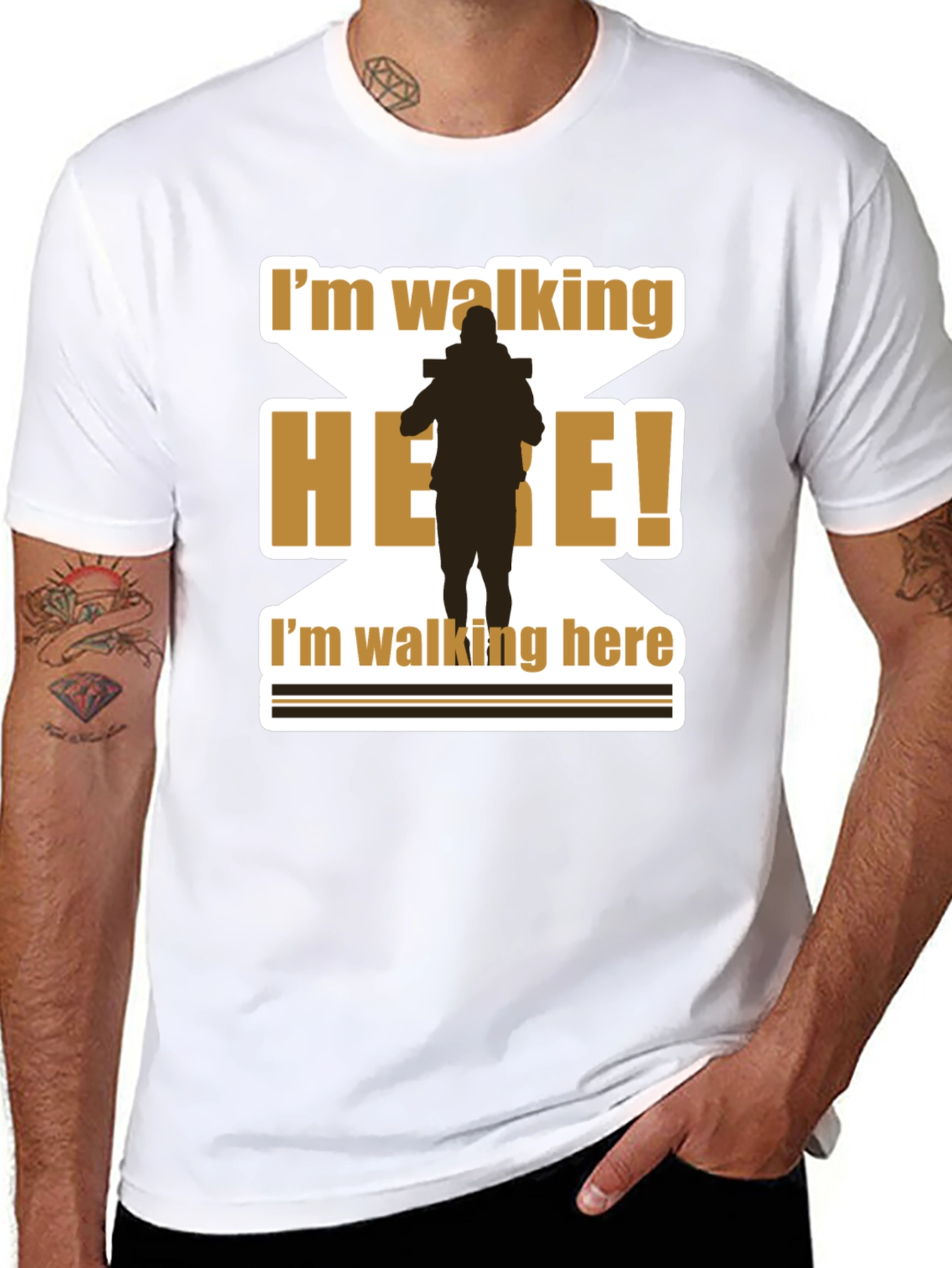Im Walking Here T-Shirt Funny Movie Quote