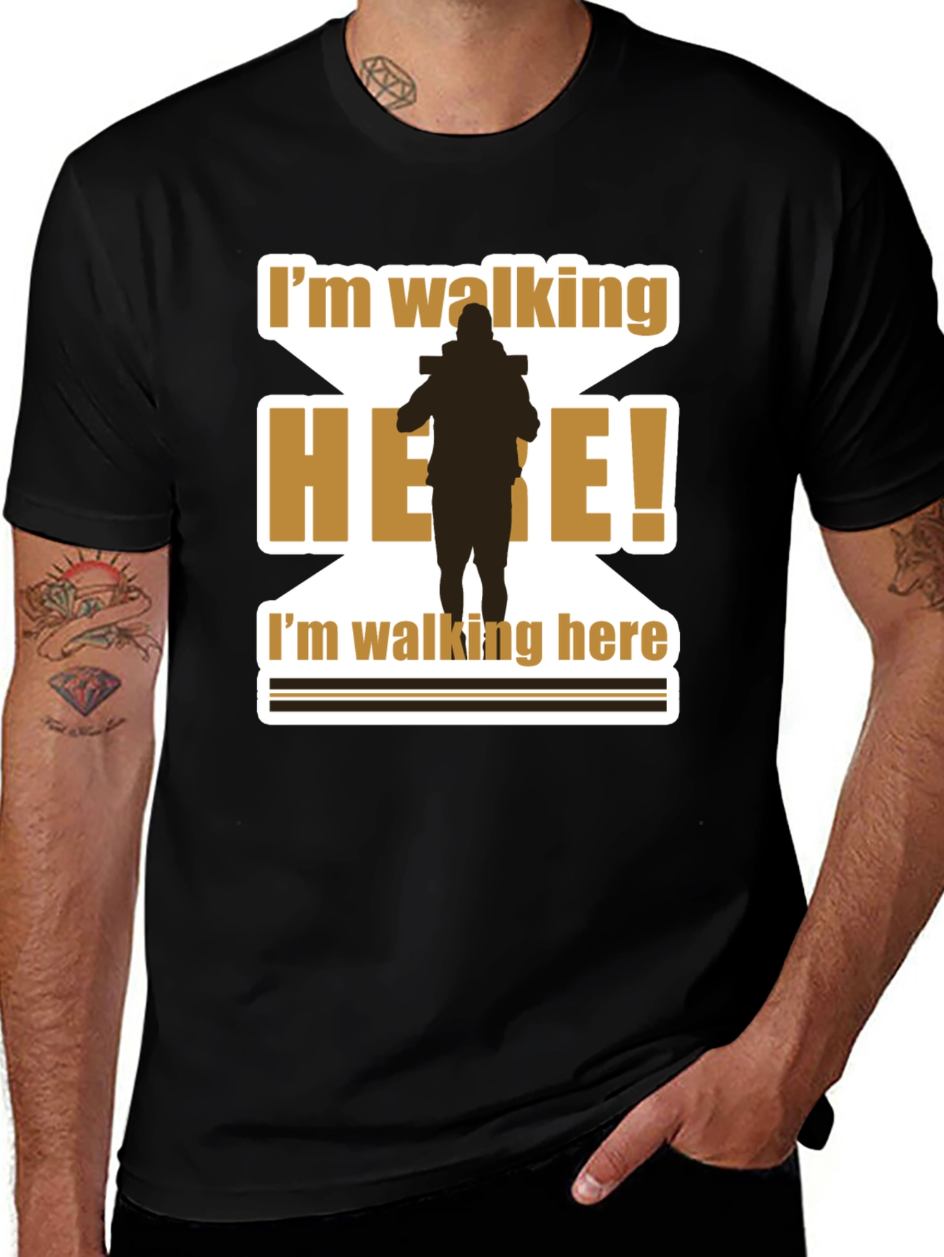 Im Walking Here T-Shirt Funny Movie Quote