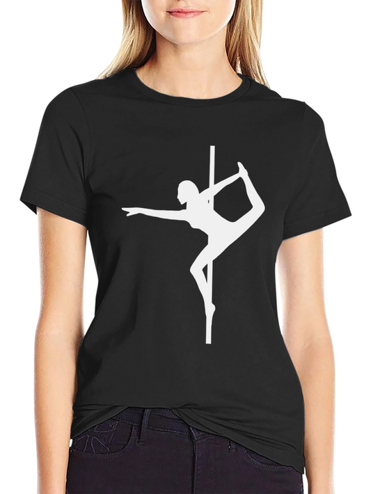 Pole Dance Silhouette Black T-Shirt