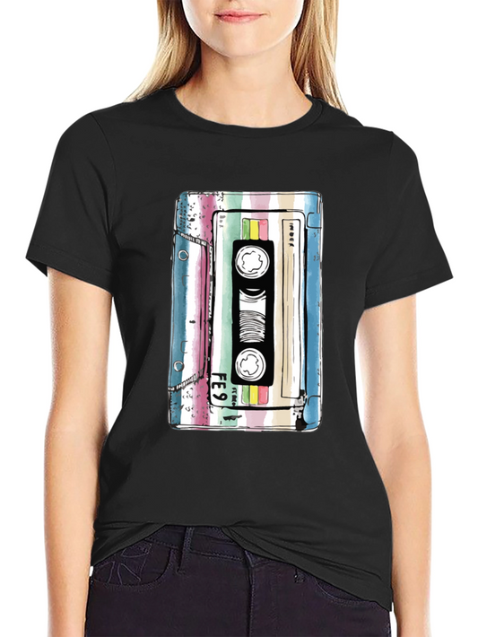 Retro Cassette Tape Graphic T-Shirt