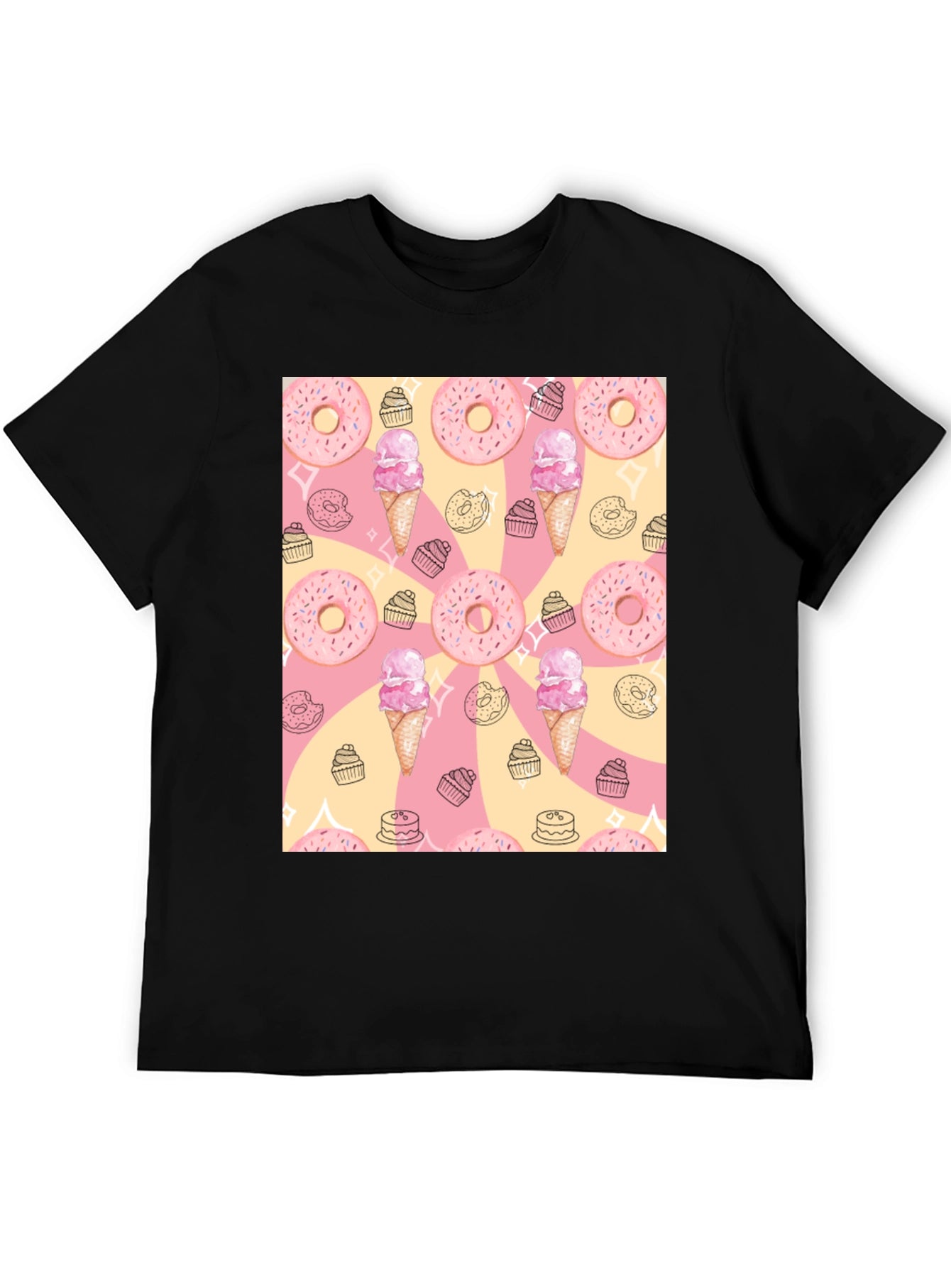 Sweet Treats T-Shirt - Donut & Ice Cream Design