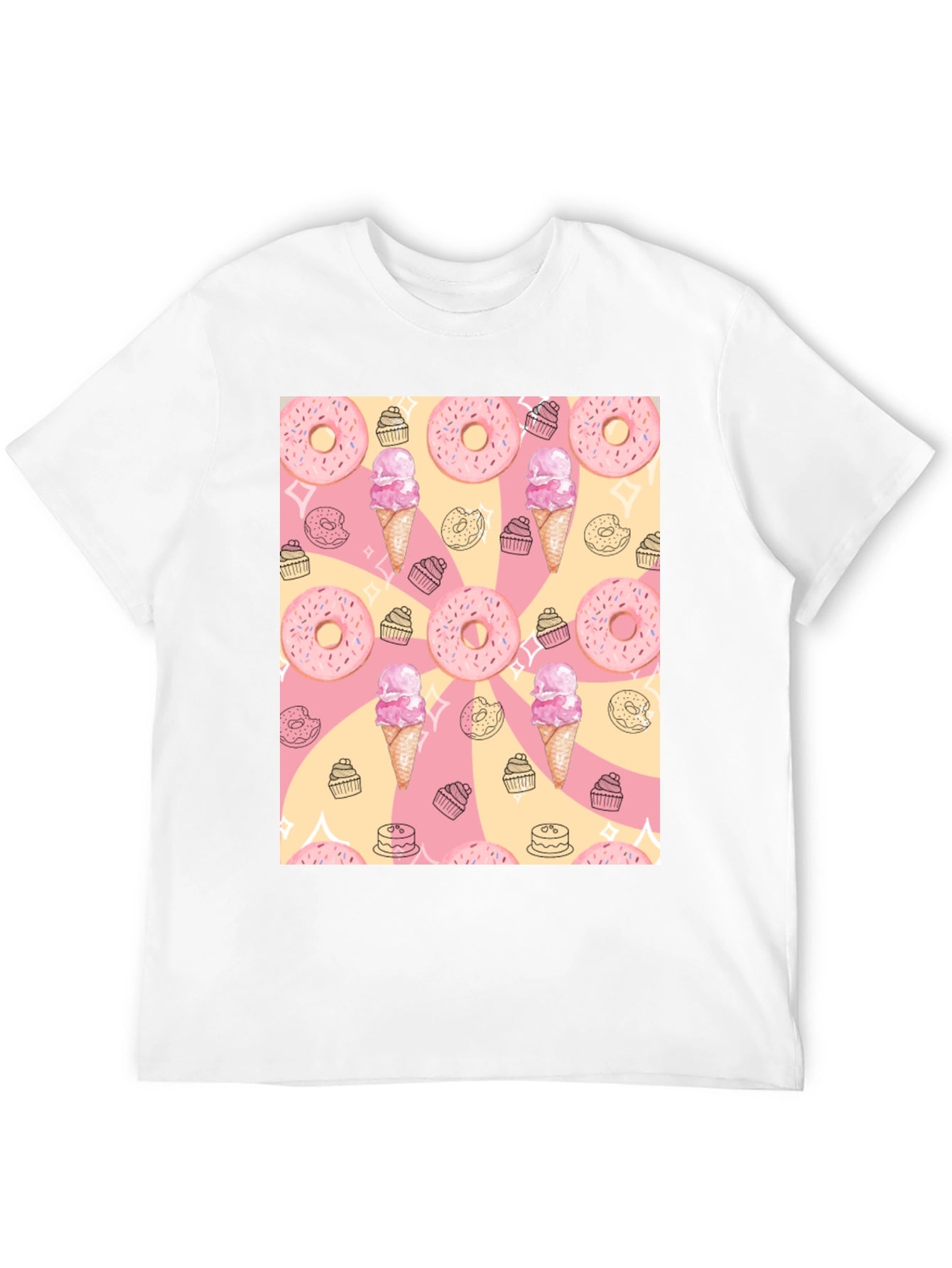 Sweet Treats T-Shirt - Donut & Ice Cream Design