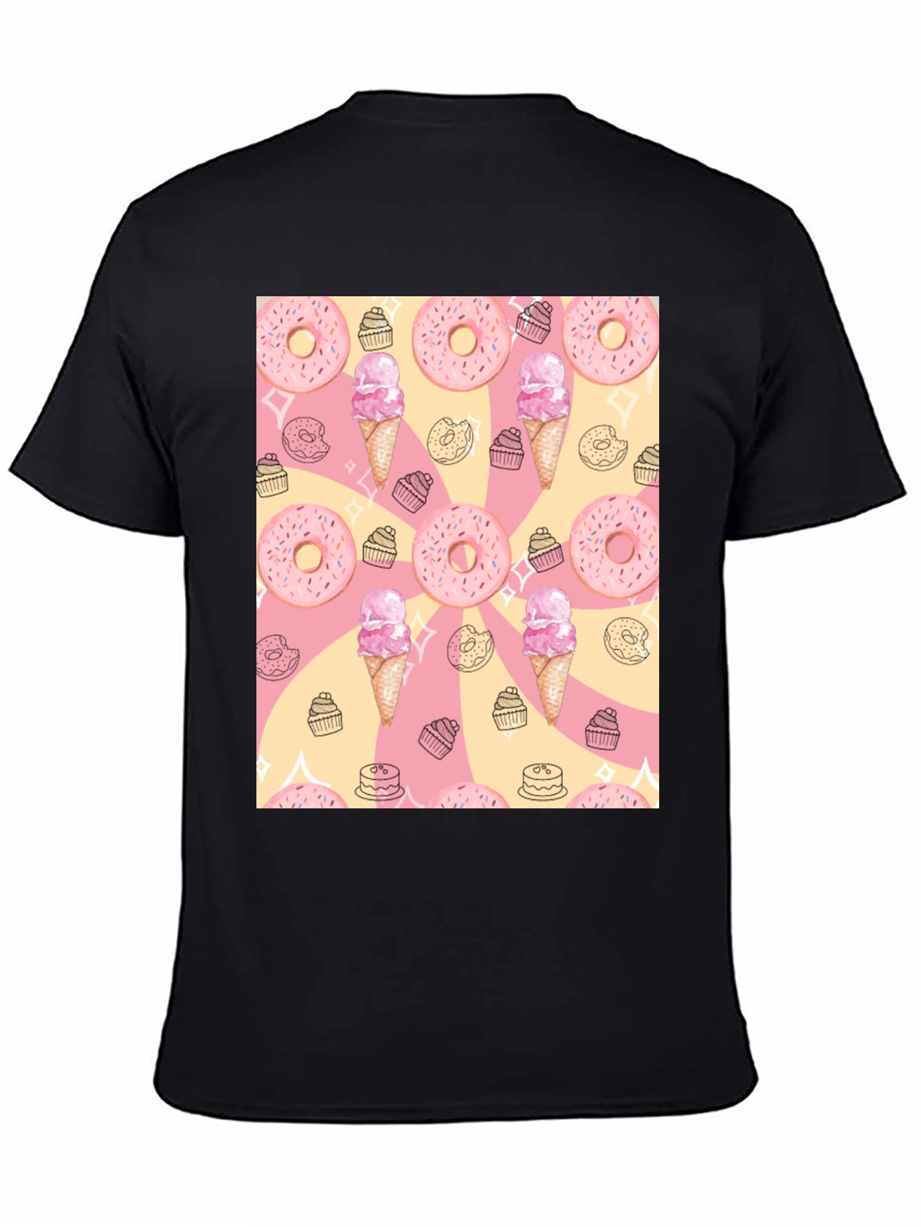 Sweet Treats T-Shirt - Donut & Ice Cream Design
