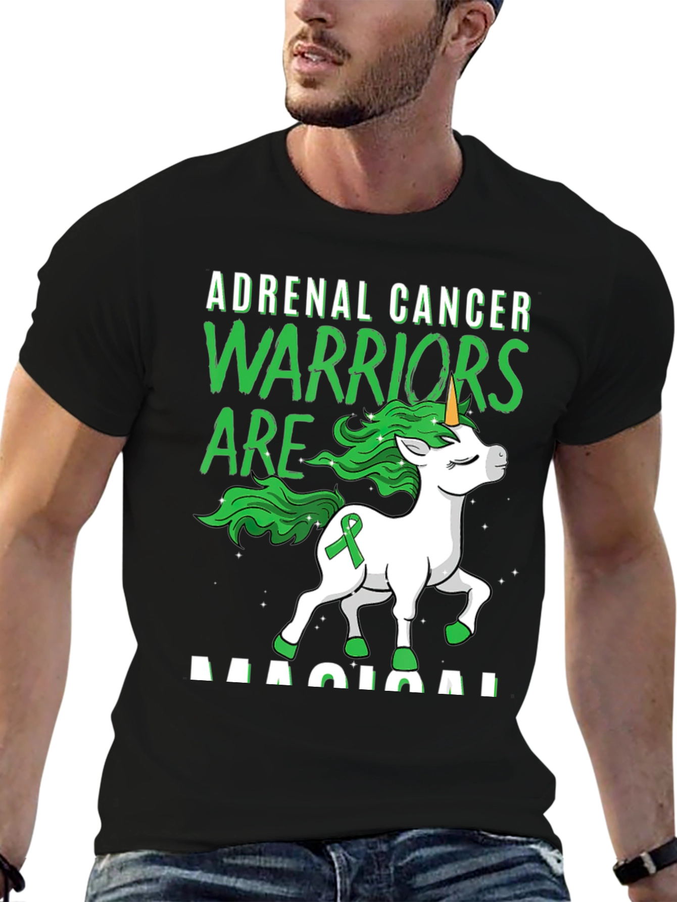 Adrenal Cancer Warrior Unicorn T-Shirt