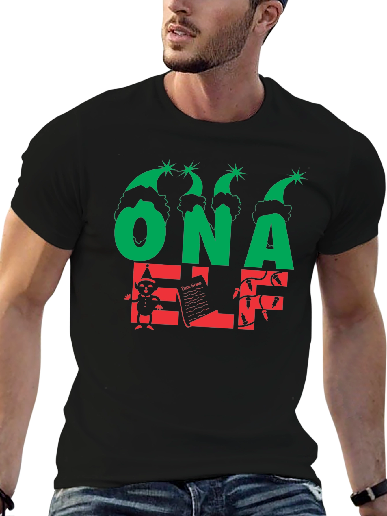 Funny ONA Elf Christmas T-Shirt Holiday Tee