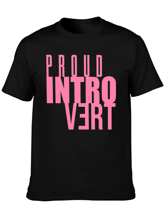 Proud Introvert Black Graphic Tee