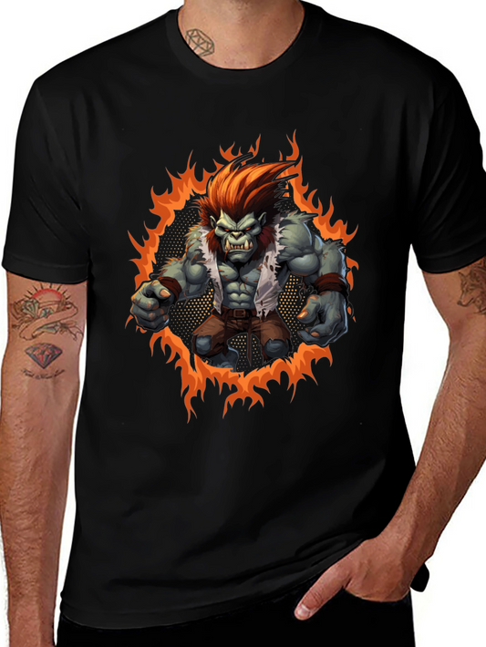 Monster Rage Graphic Tee - Mens Black T-Shirt