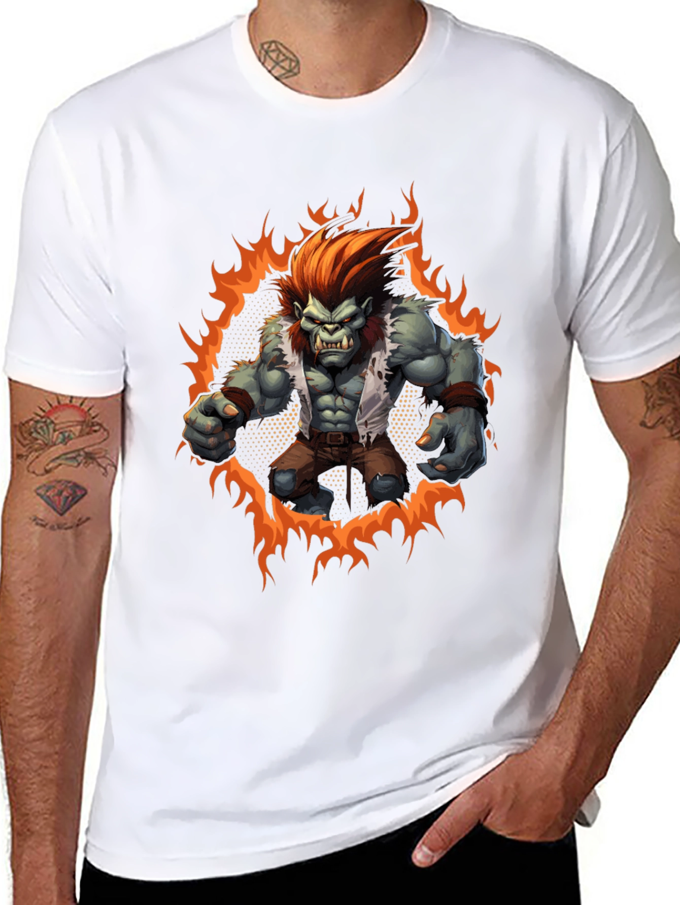 Monster Rage Graphic Tee - Mens Black T-Shirt