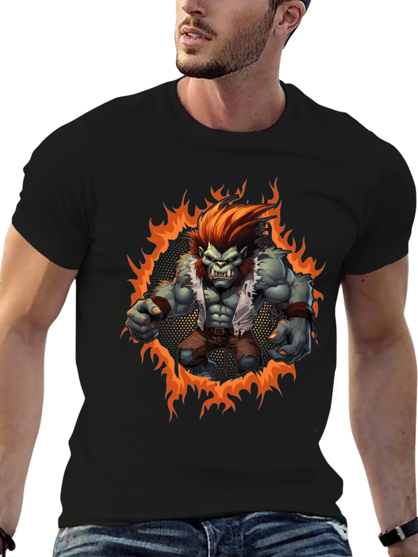 Monster Rage Graphic Tee - Mens Black T-Shirt