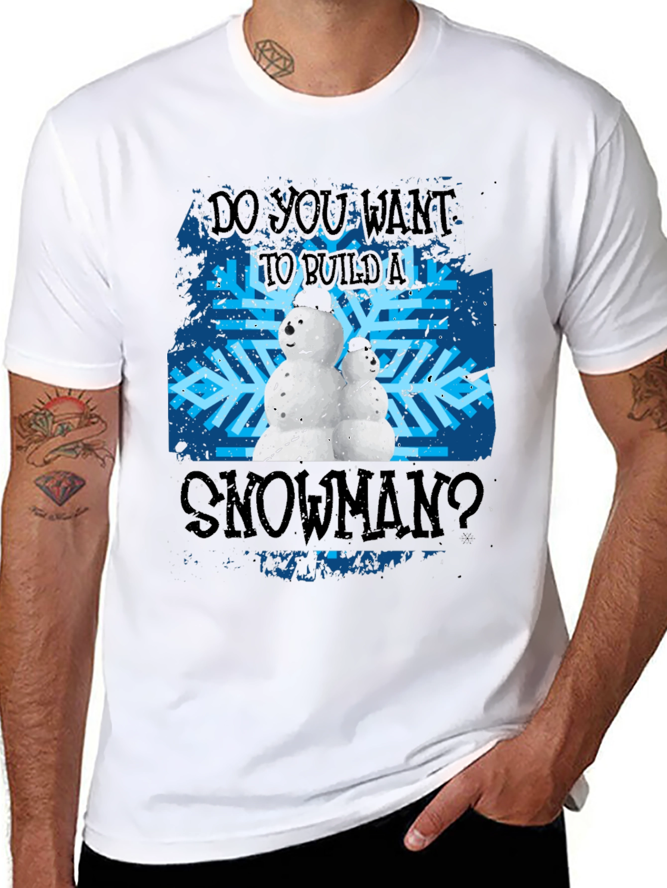 Do You Want To Build A Snowman Black T-Shirt