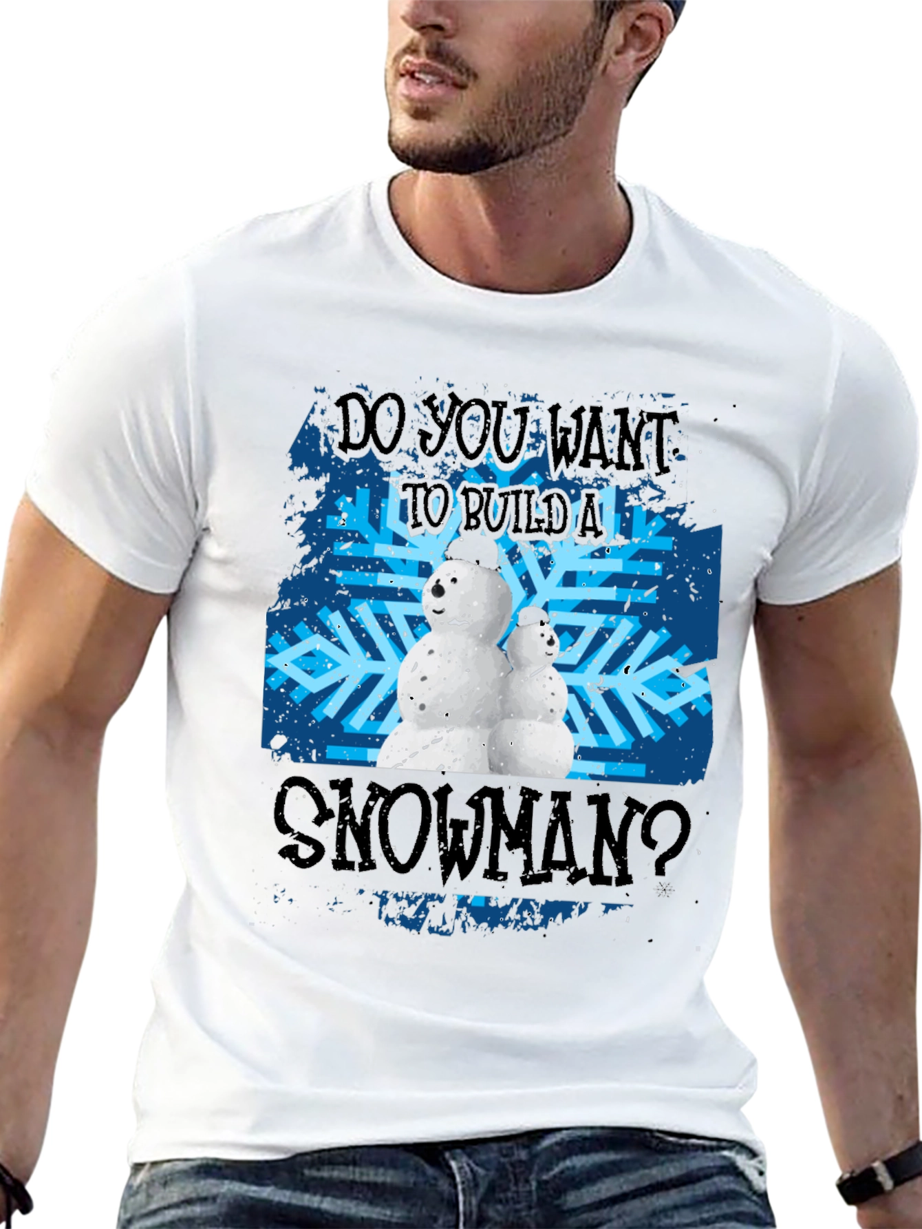 Do You Want To Build A Snowman Black T-Shirt