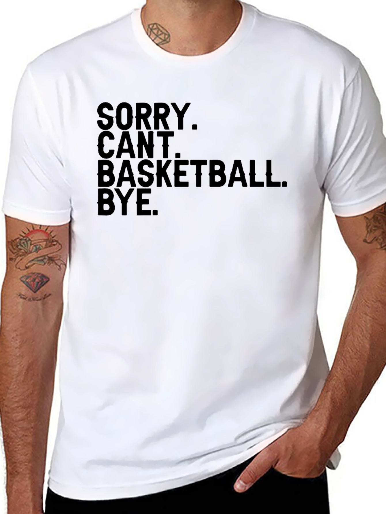 Funny Sorry Cant Basketball Bye Black T-Shirt