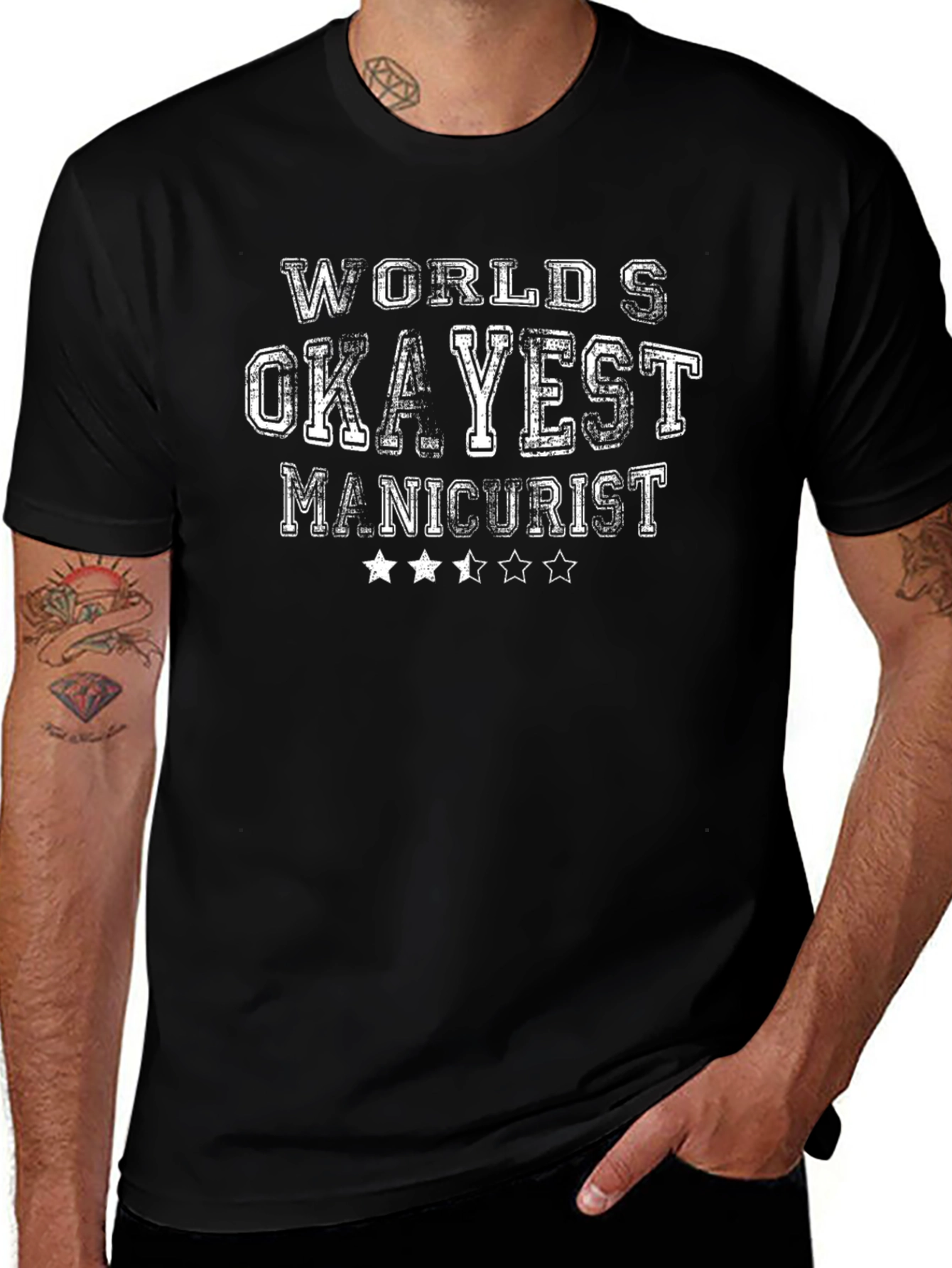 Worlds Okayest Manicurist Graphic T-Shirt